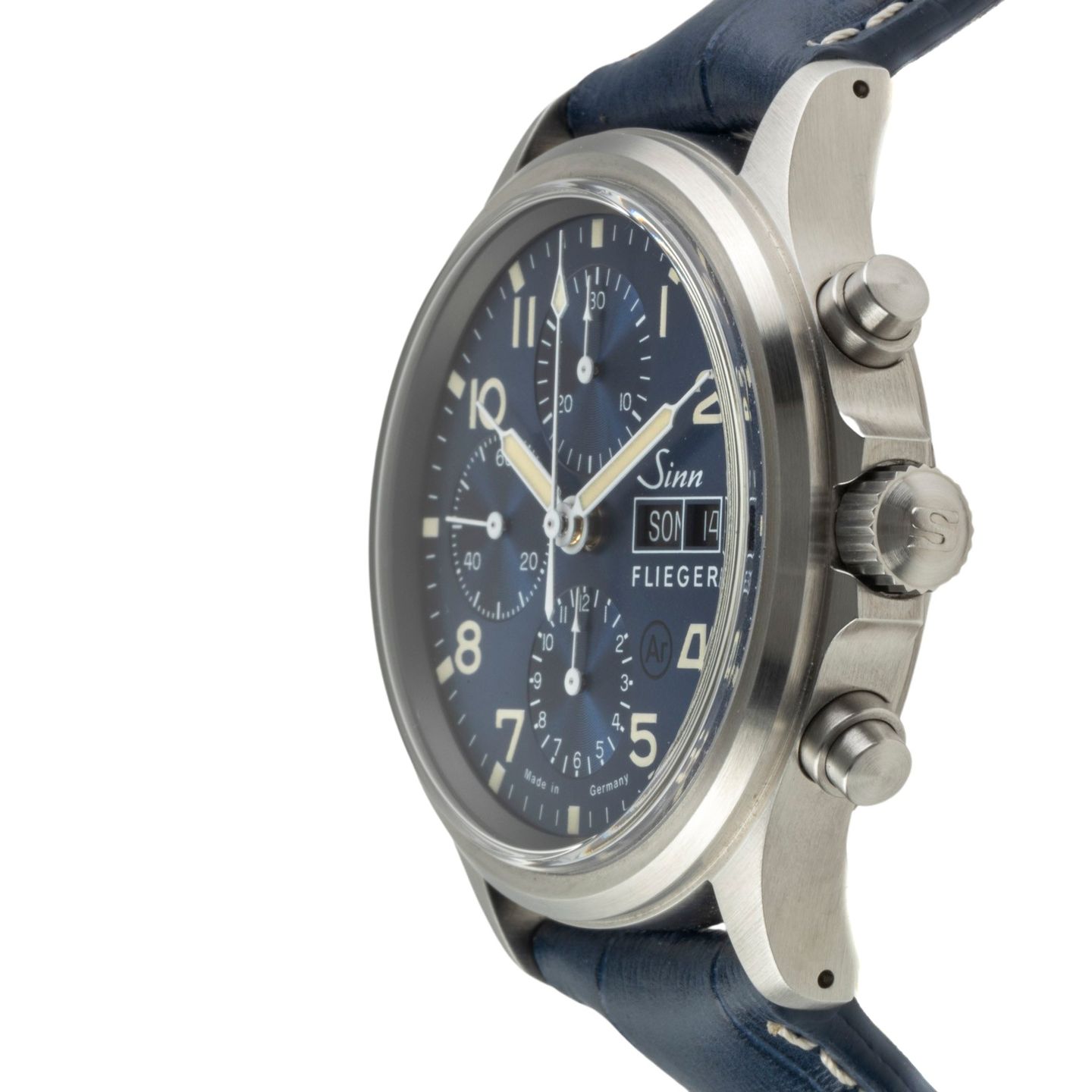 Sinn 358 358.064 (Onbekend (willekeurig serienummer)) - Blauw wijzerplaat 42mm Staal (6/8)