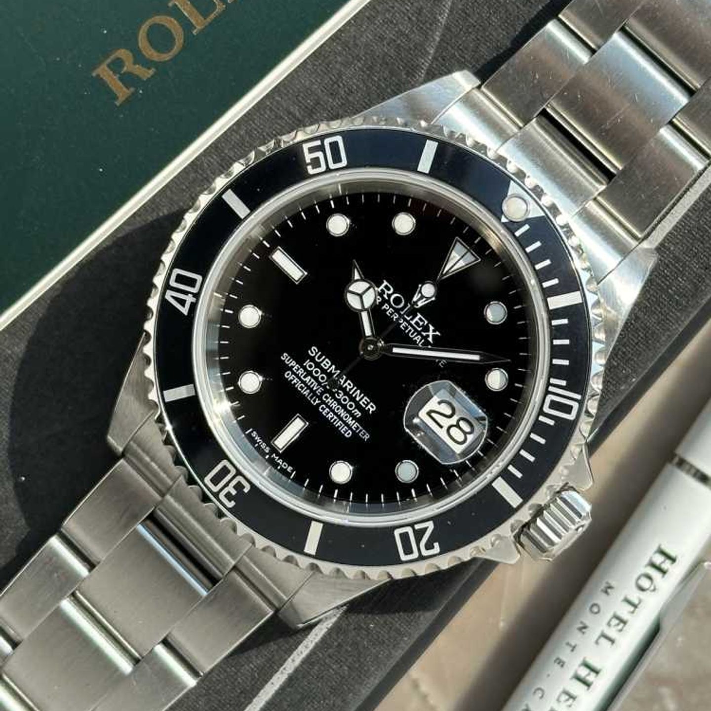 Rolex Submariner Date 16610 T (2007) - Zwart wijzerplaat 40mm Staal (6/8)