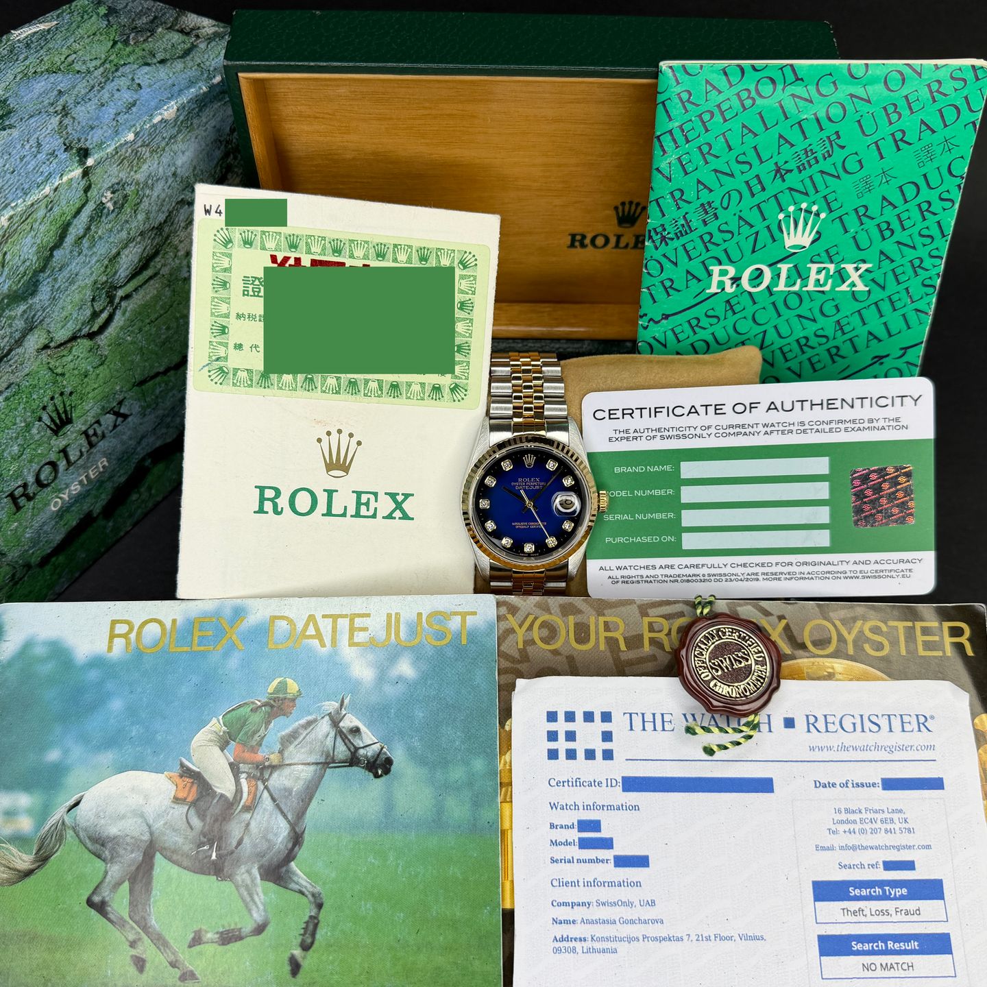 Rolex Datejust 36 16233 (1995) - Blue dial 36 mm Gold/Steel case (3/8)