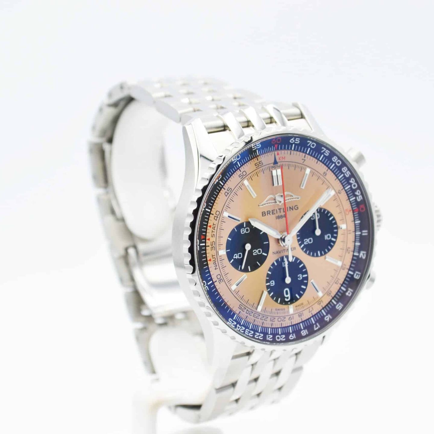 Breitling Navitimer 1 B01 Chronograph AB0138241K1A1 (2024) - Rood wijzerplaat 43mm Staal (6/7)