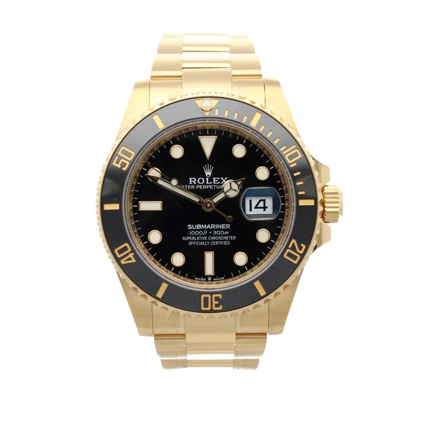 Rolex Submariner Date 126618LN (2024) - Zwart wijzerplaat 41mm Geelgoud (1/7)