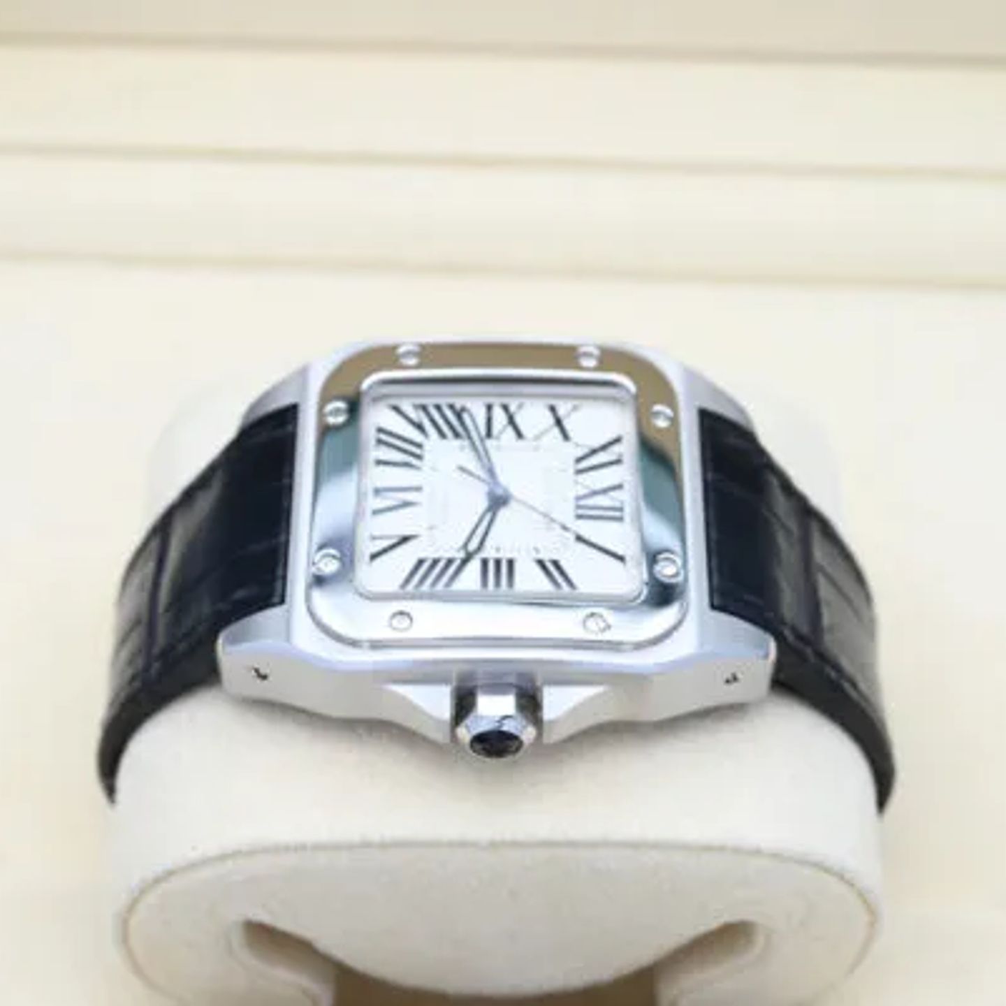 Cartier Santos 100 W20106X8 (2014) - Wit wijzerplaat 33mm Staal (4/8)