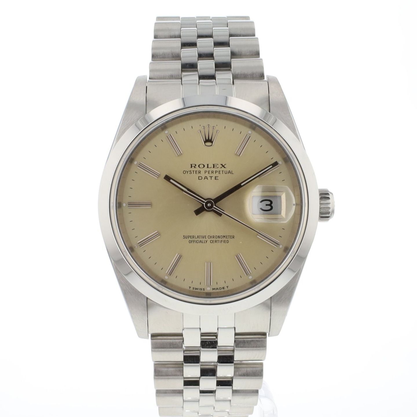 Rolex Oyster Perpetual Date 15200 (1991) - 34mm Staal (1/3)