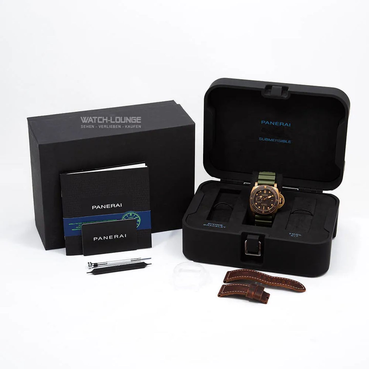 Panerai Luminor Submersible PAM00968 (2019) - Bruin wijzerplaat 47mm Brons (8/8)