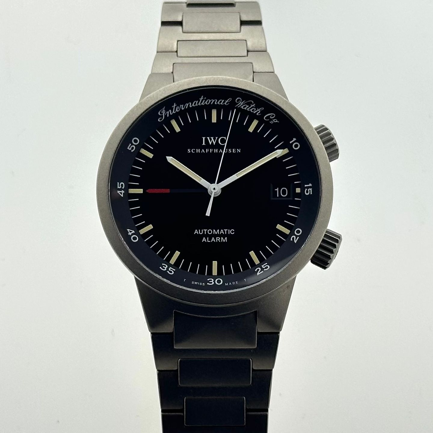 IWC GST IW353701 (Onbekend (willekeurig serienummer)) - Zwart wijzerplaat 39mm Titanium (1/8)