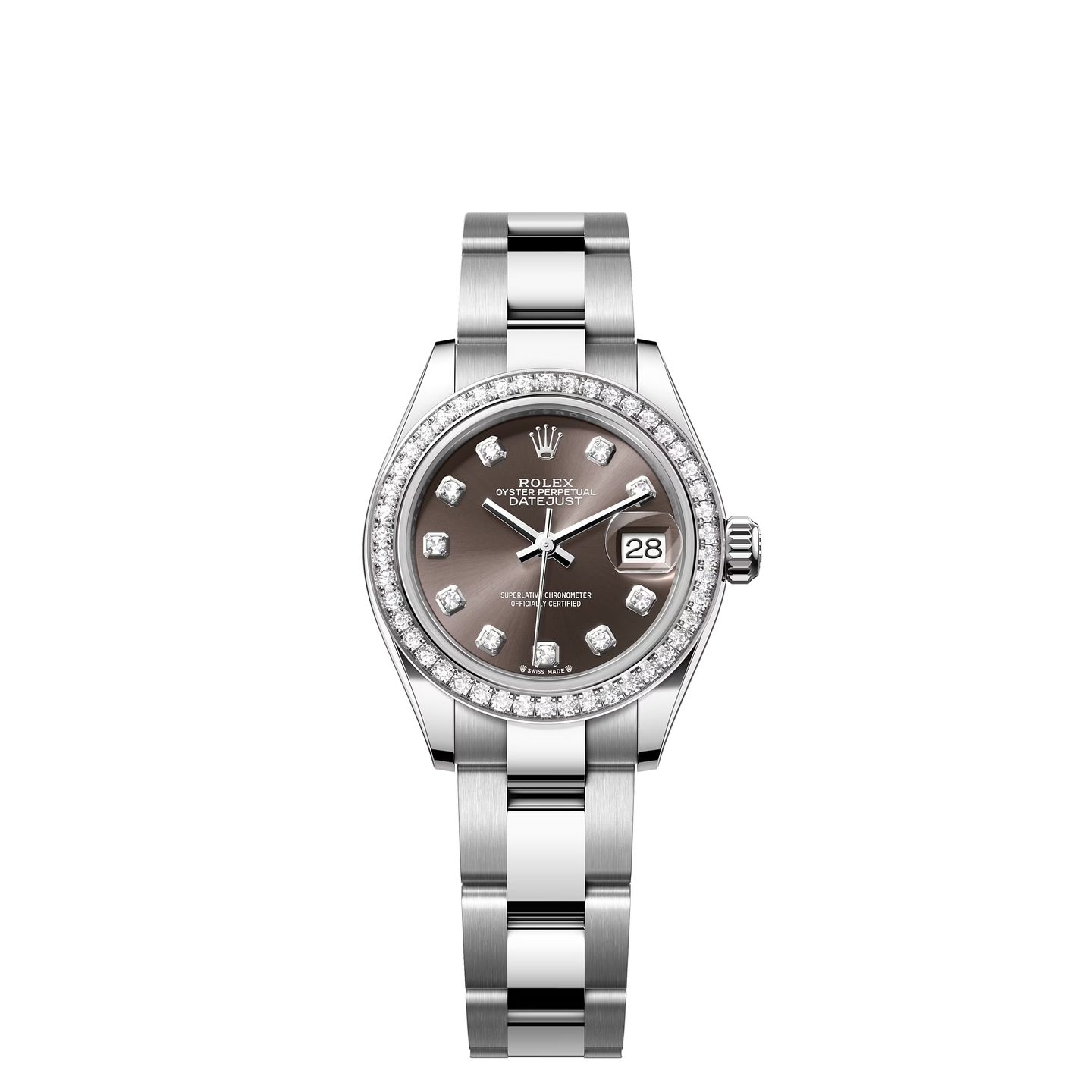 Rolex Lady-Datejust 279384RBR (2024) - Grijs wijzerplaat 28mm Staal (1/1)