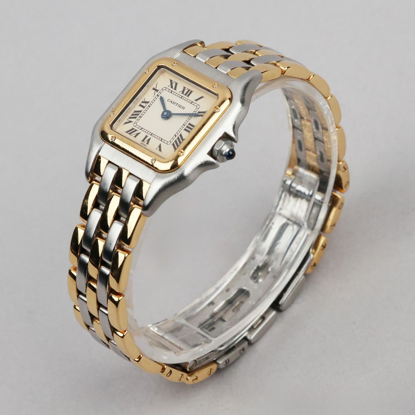 Cartier Panthère 1120 (1992) - White dial 22 mm Gold/Steel case (3/6)