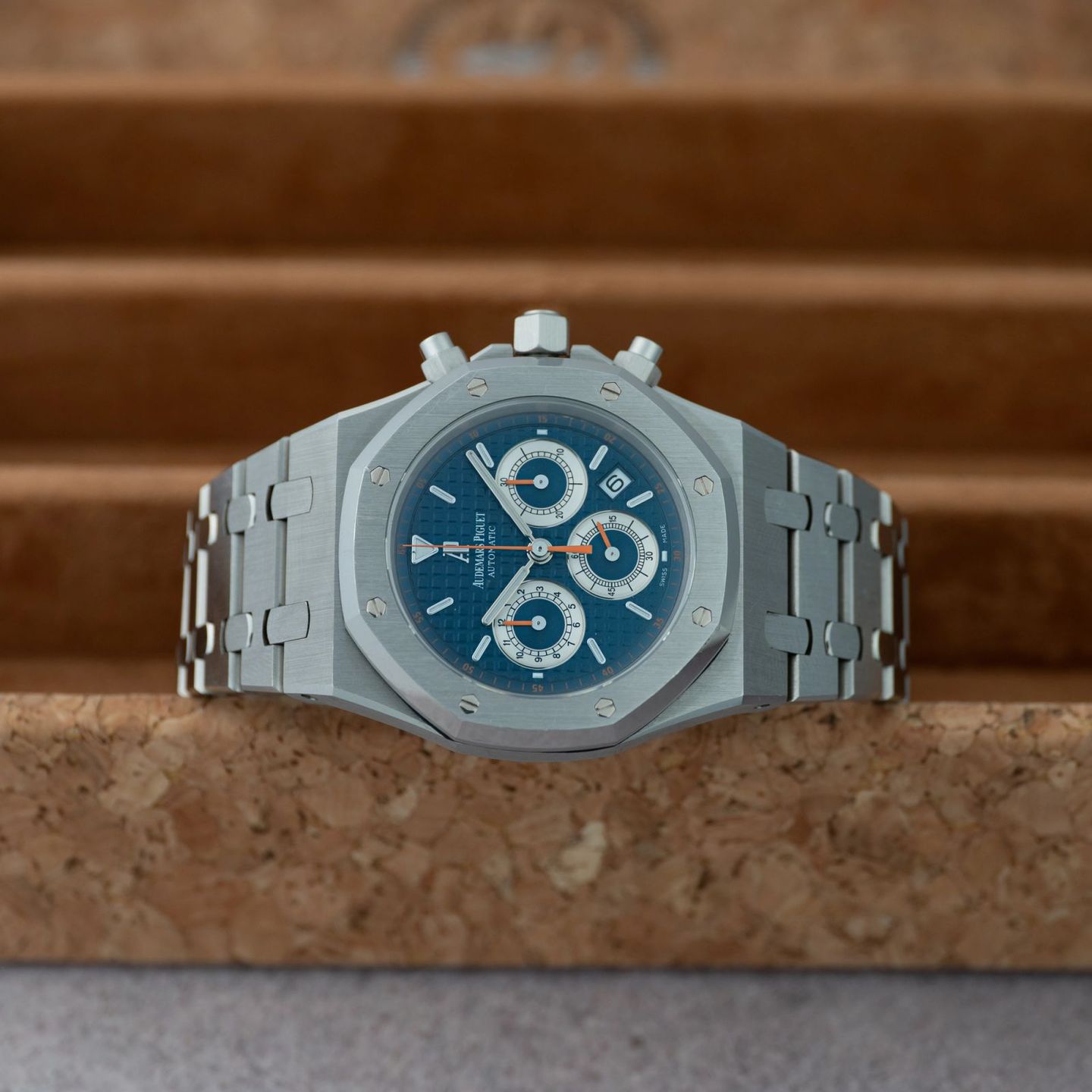 Audemars Piguet Royal Oak Chronograph 26300ST.OO.1110ST.07 (2011) - Blauw wijzerplaat 39mm Staal (6/8)