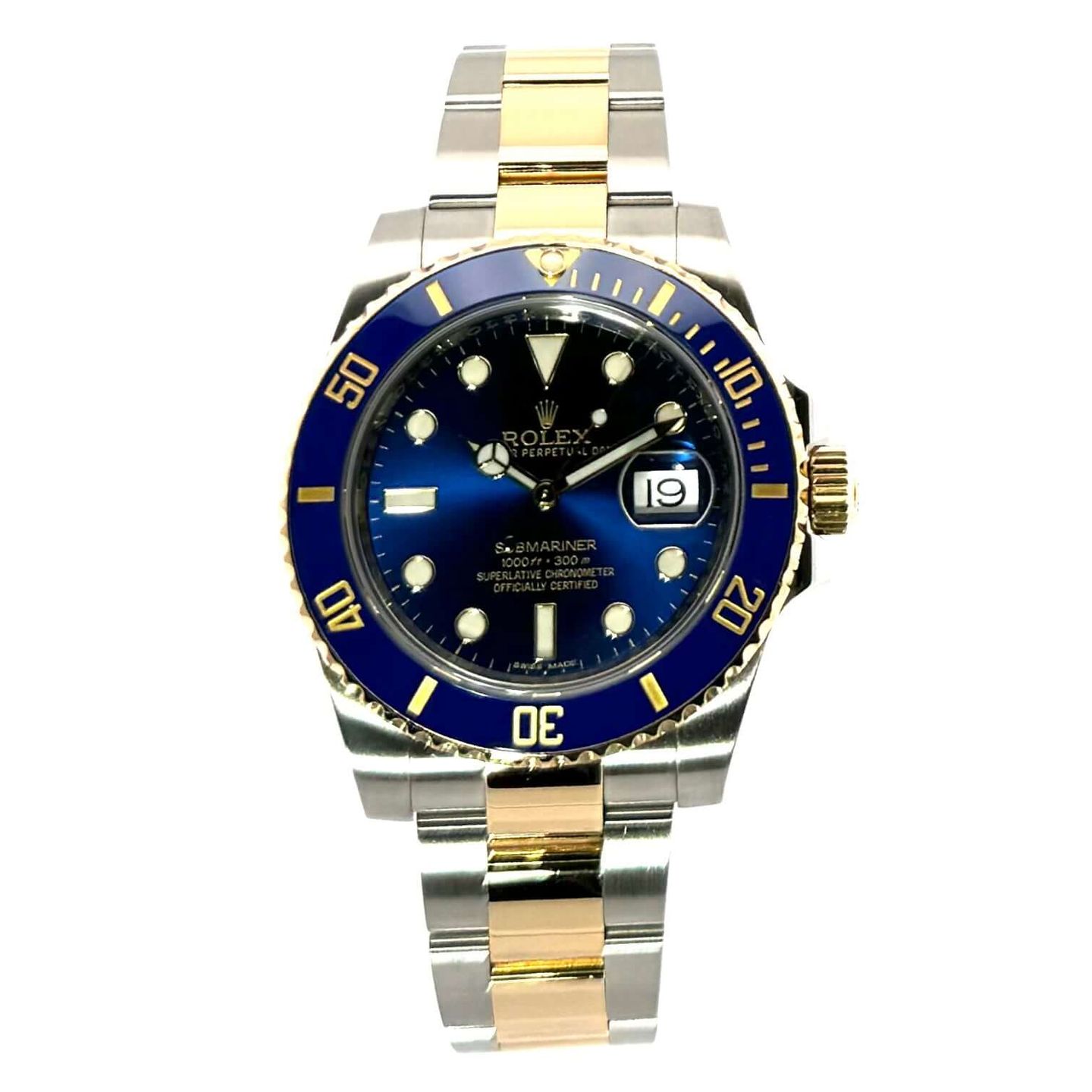 Rolex Submariner Date 116613LB (2014) - Blauw wijzerplaat 40mm Goud/Staal (2/8)