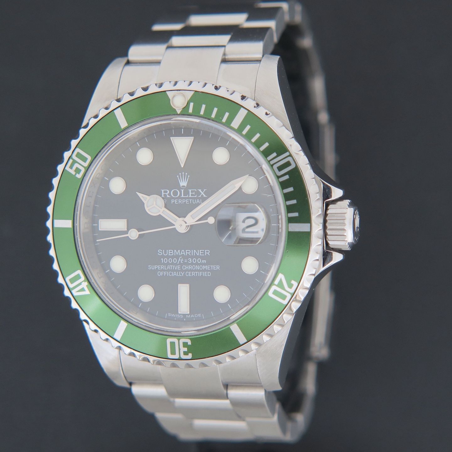 Rolex Submariner Date 116610LV (2011) - Green dial 40 mm Steel case (1/6)