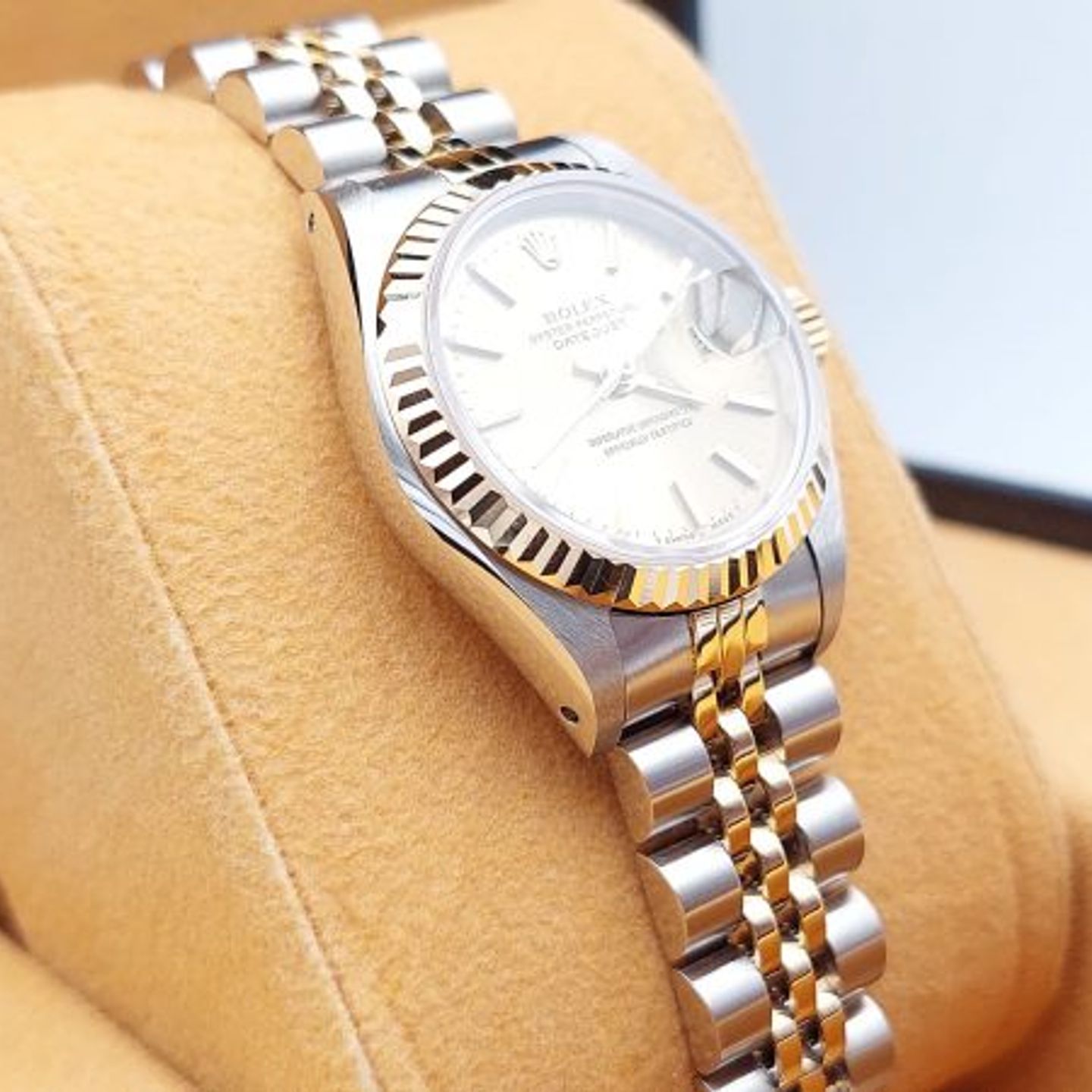 Rolex Lady-Datejust 69173 (1986) - Champagne dial 26 mm Gold/Steel case (4/8)