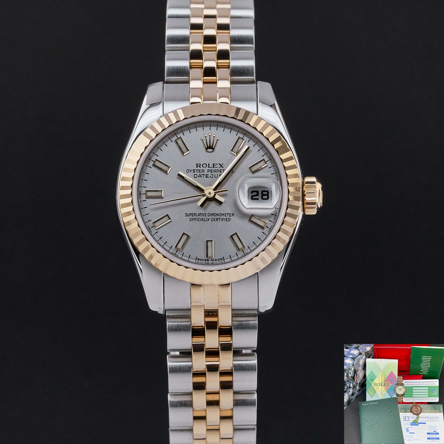 Rolex Lady-Datejust 179173 (2004) - 26mm Goud/Staal (1/8)