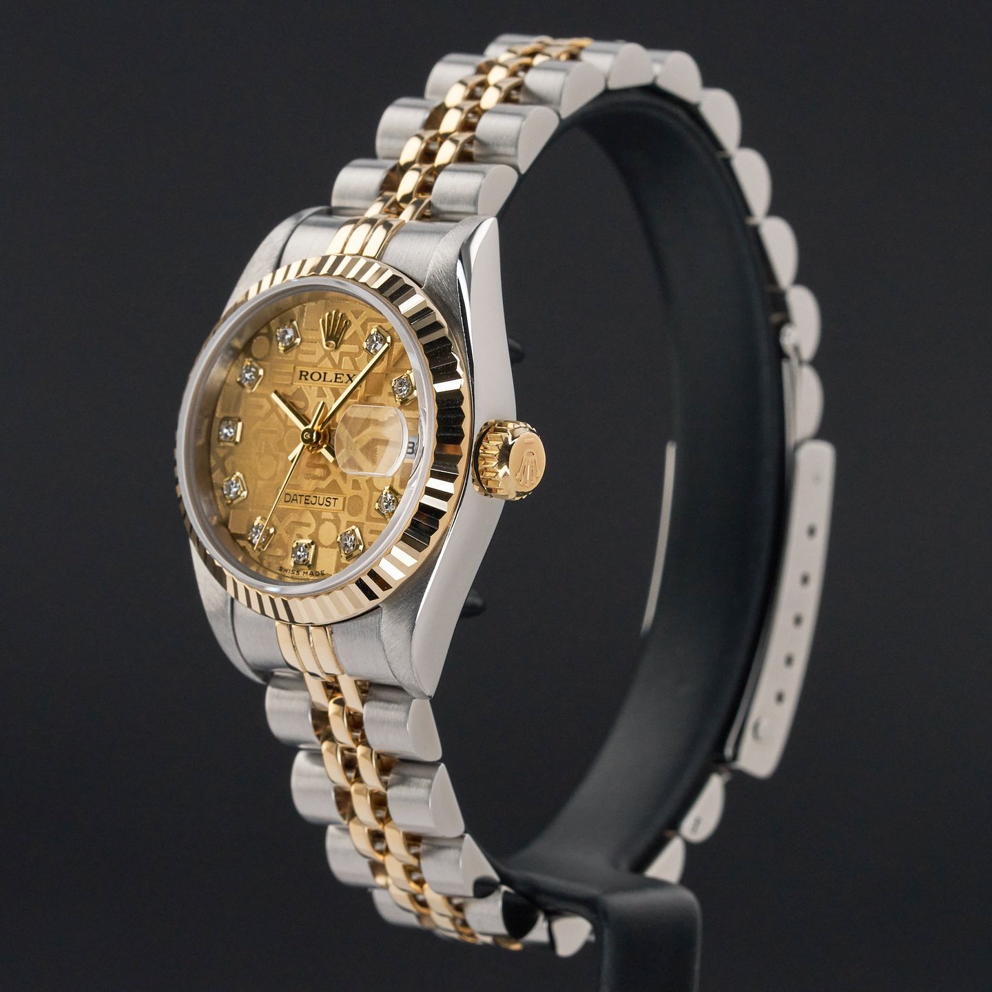 Rolex Lady-Datejust 79173 (2000) - Champagne wijzerplaat 26mm Goud/Staal (4/8)