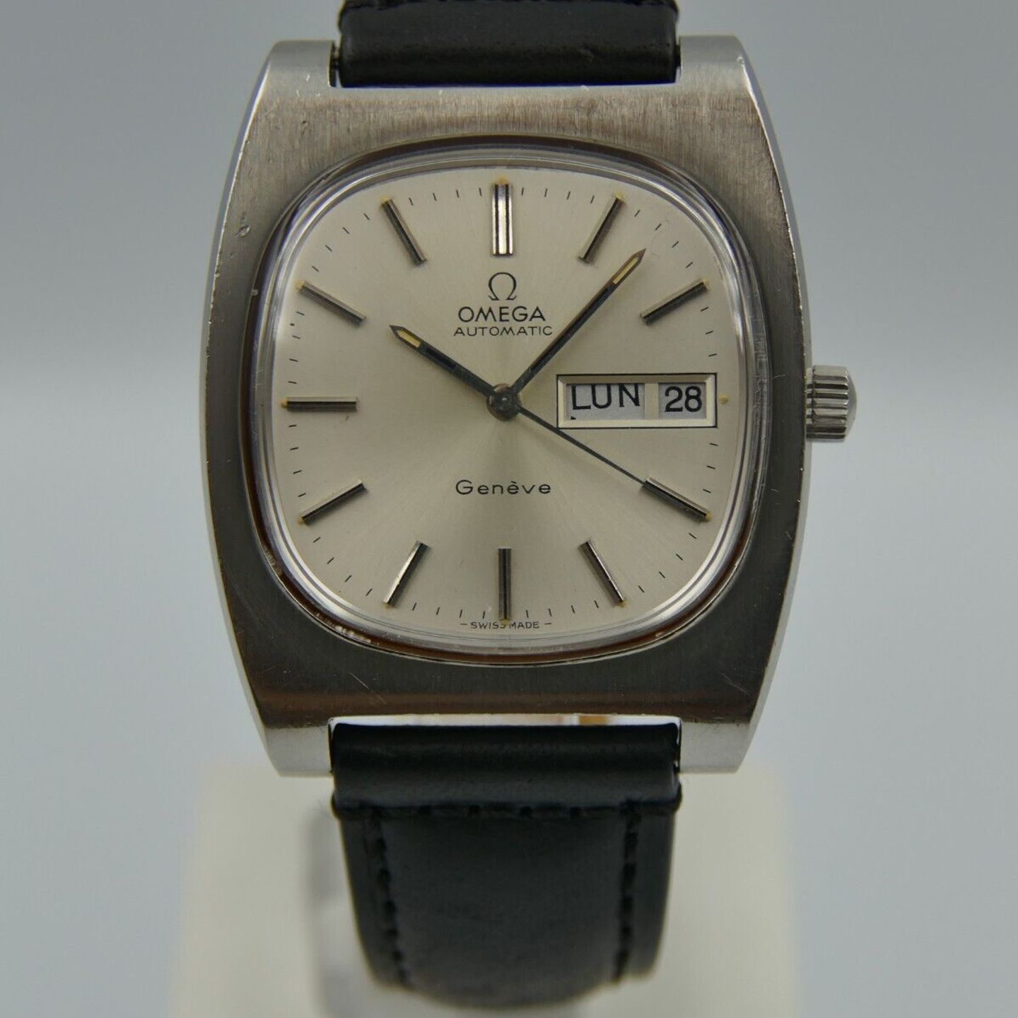 Omega Genève 166.0188 (Onbekend (willekeurig serienummer)) - Zilver wijzerplaat 36mm Onbekend (9/16)