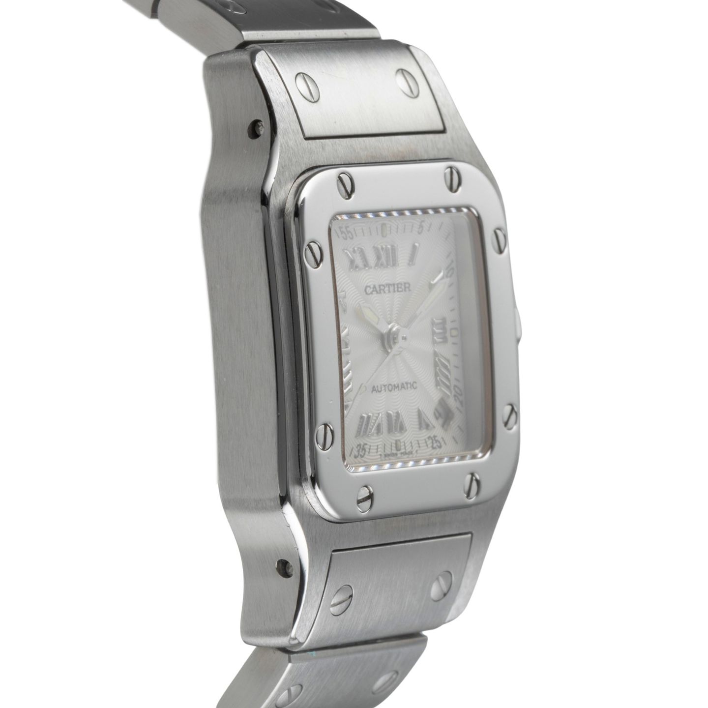 Cartier Santos Galbée W20044D6 (2000) - Silver dial 24 mm Steel case (7/8)