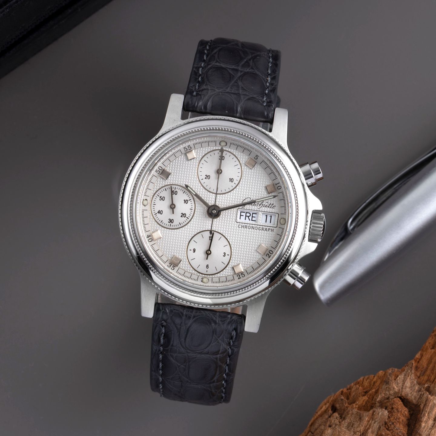 Glashütte Original Unknown unknown (2002) - Zilver wijzerplaat 38mm Staal (1/8)