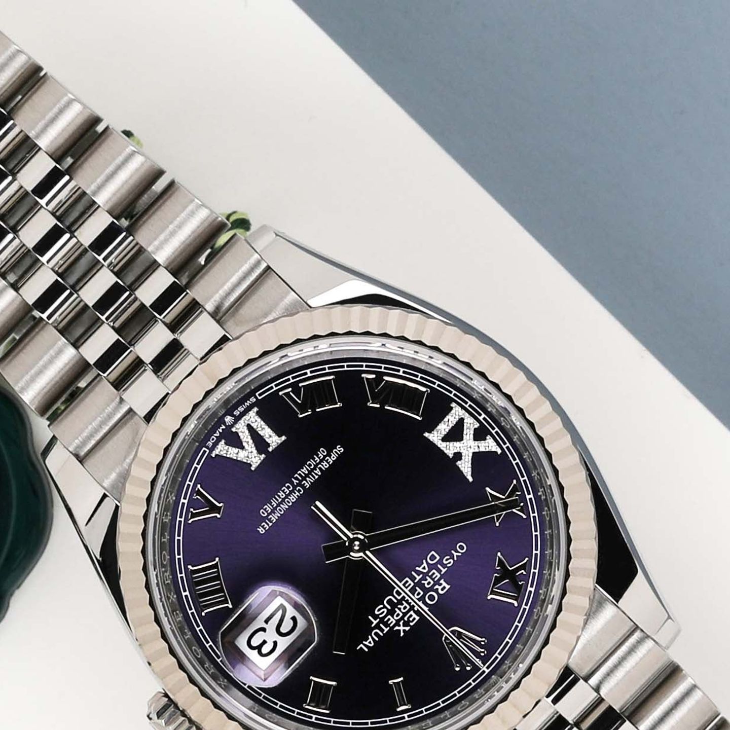 Rolex Datejust 36 126234 (2023) - Purple dial 36 mm Steel case (4/8)