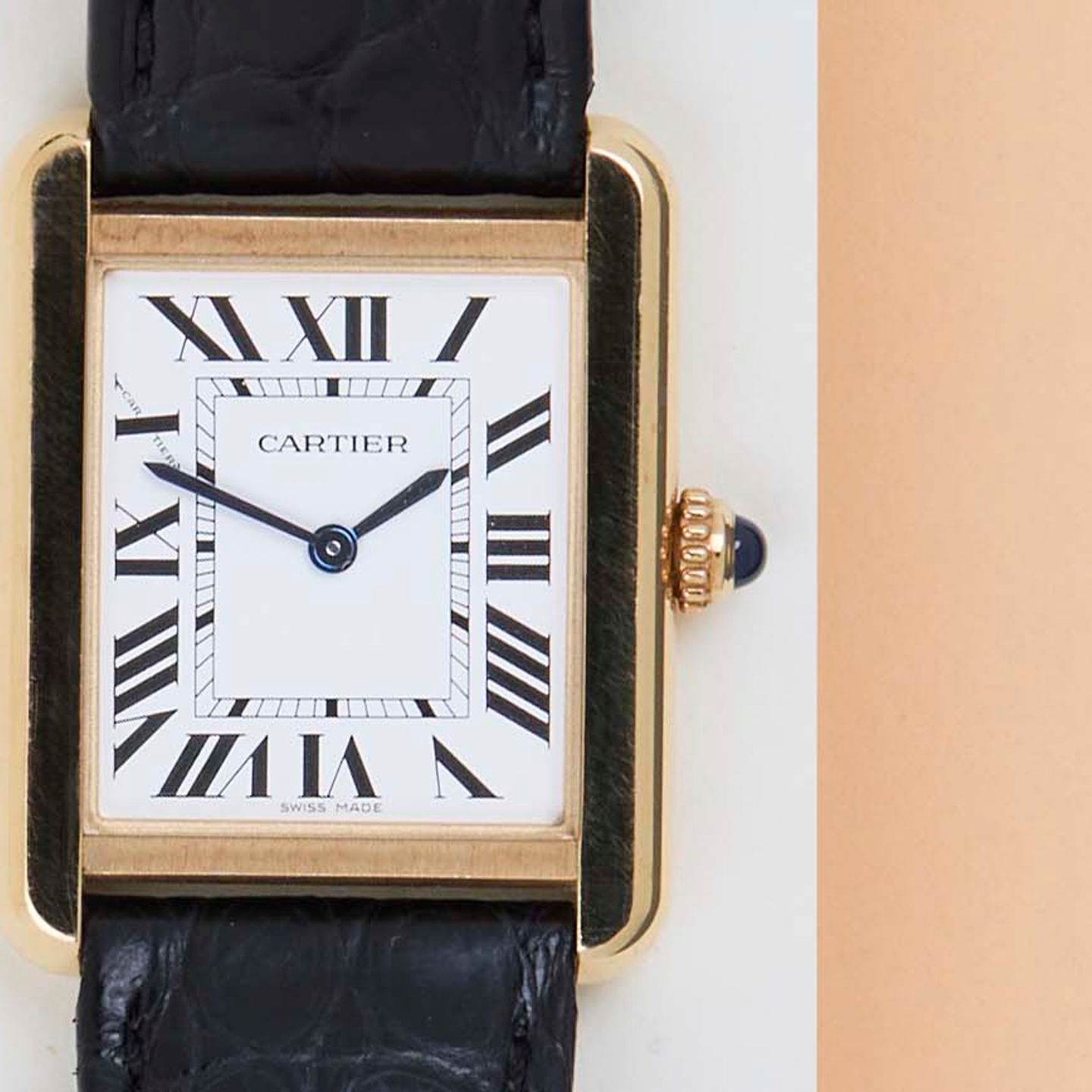 Cartier Tank Solo W5200002 (2021) - Zilver wijzerplaat 31mm Geelgoud (5/8)