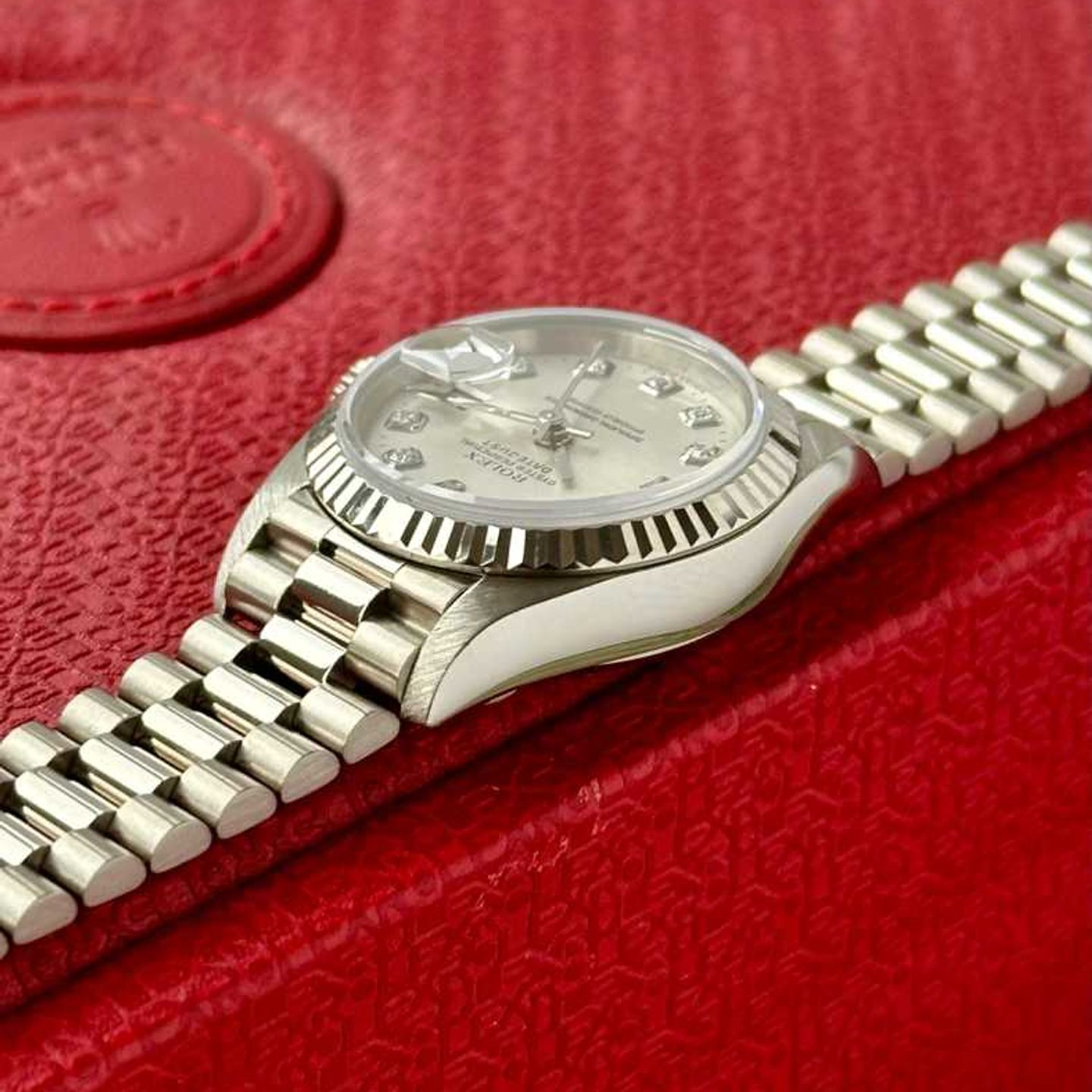 Rolex Lady-Datejust 79179 (1999) - Silver dial 26 mm White Gold case (8/8)