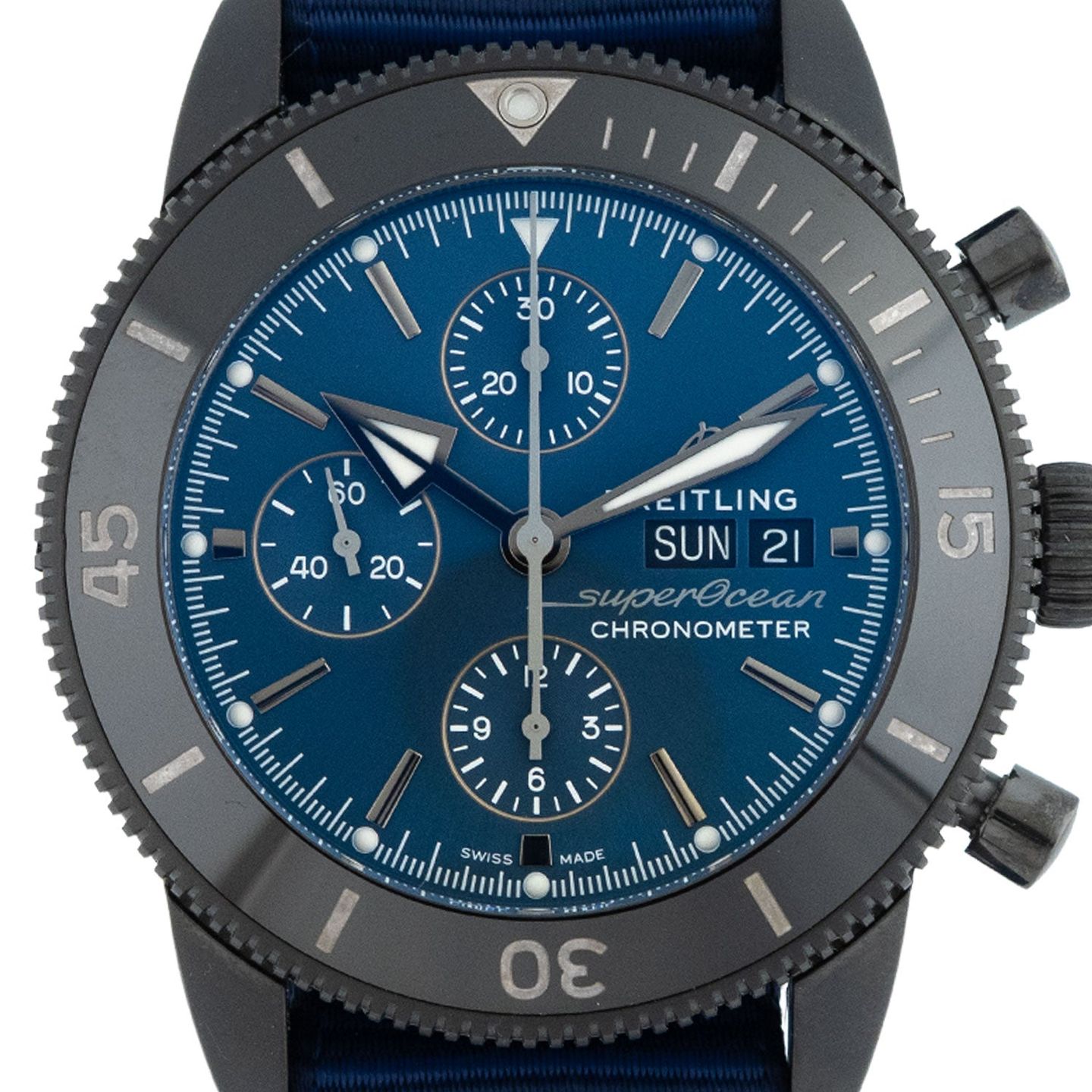 Breitling Superocean Heritage II Chronograph M133132A1C1W1 (2025) - Blue dial 44 mm Steel case (2/7)