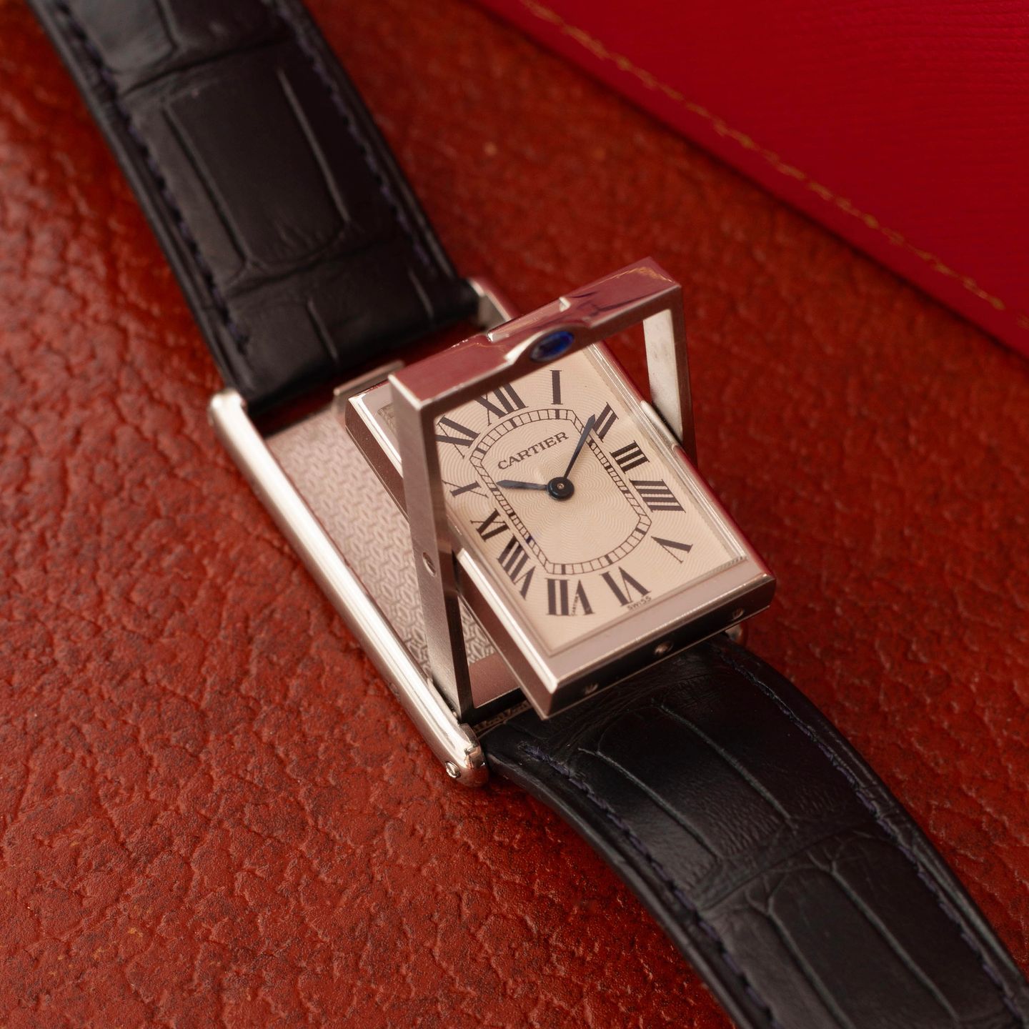 Cartier Tank 2390 (Unknown (random serial)) - White dial 25 mm Steel case (3/8)