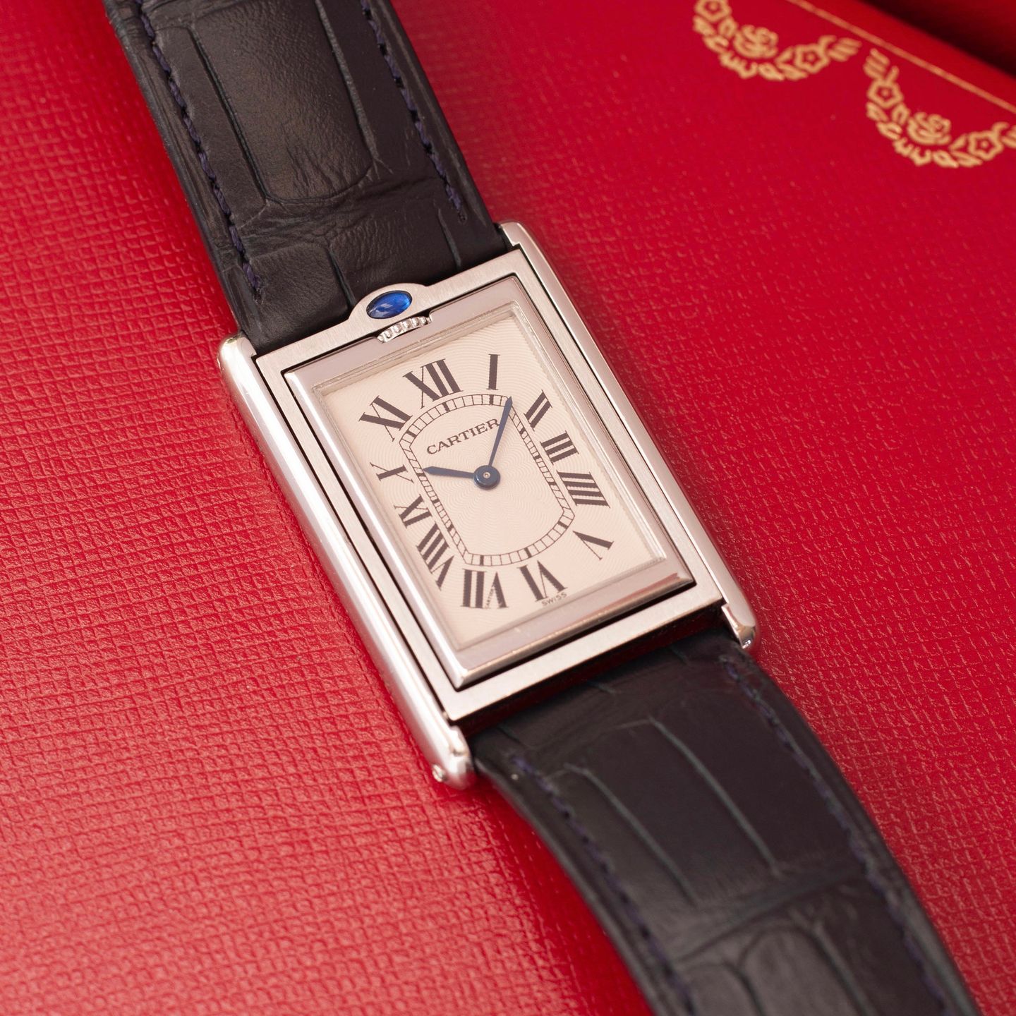 Cartier Tank 2390 (Unknown (random serial)) - White dial 25 mm Steel case (1/8)