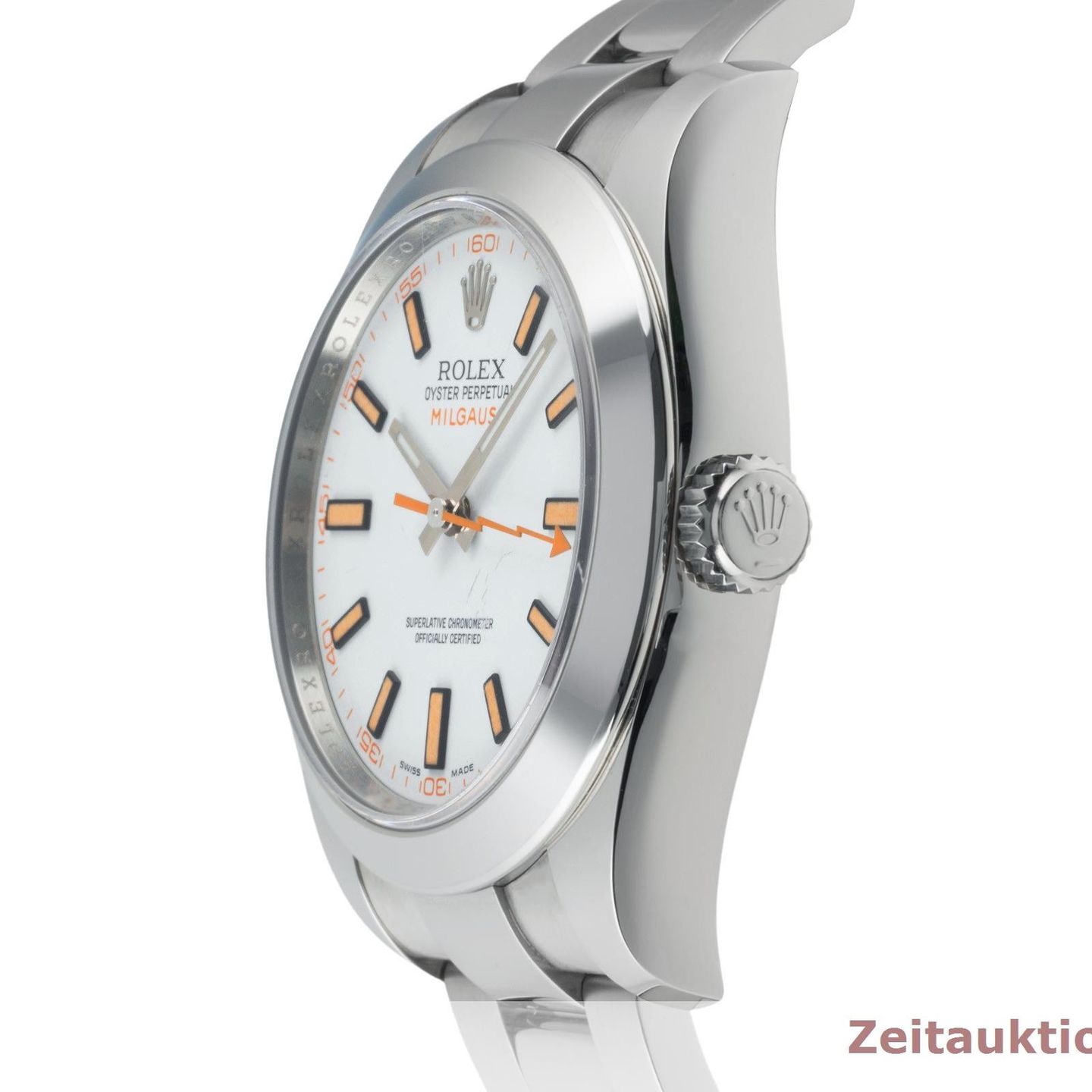 Rolex Milgauss 116400 (2008) - White dial 40 mm Steel case (6/8)