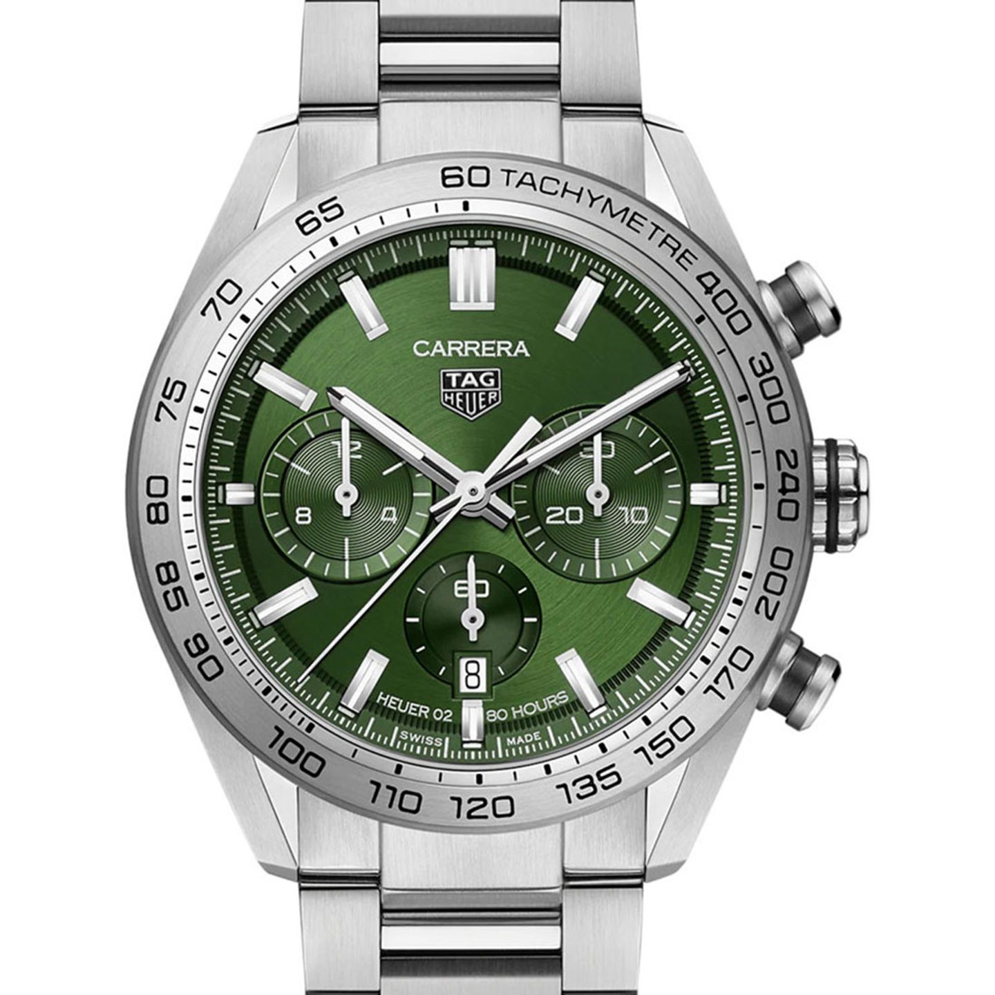 TAG Heuer Carrera CBN2A10.BA0643 (2024) - Groen wijzerplaat 44mm Staal (2/3)