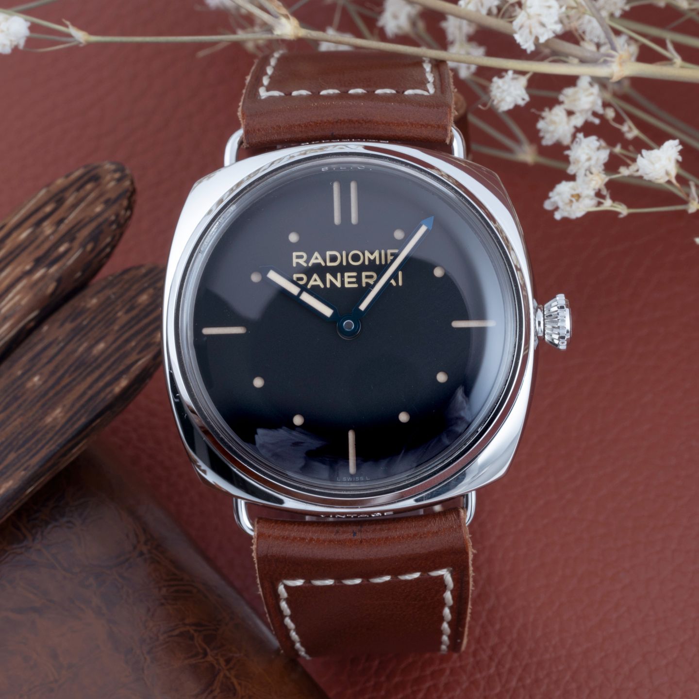 Panerai Special Editions PAM00449 (Onbekend (willekeurig serienummer)) - Zwart wijzerplaat 47mm Staal (1/8)