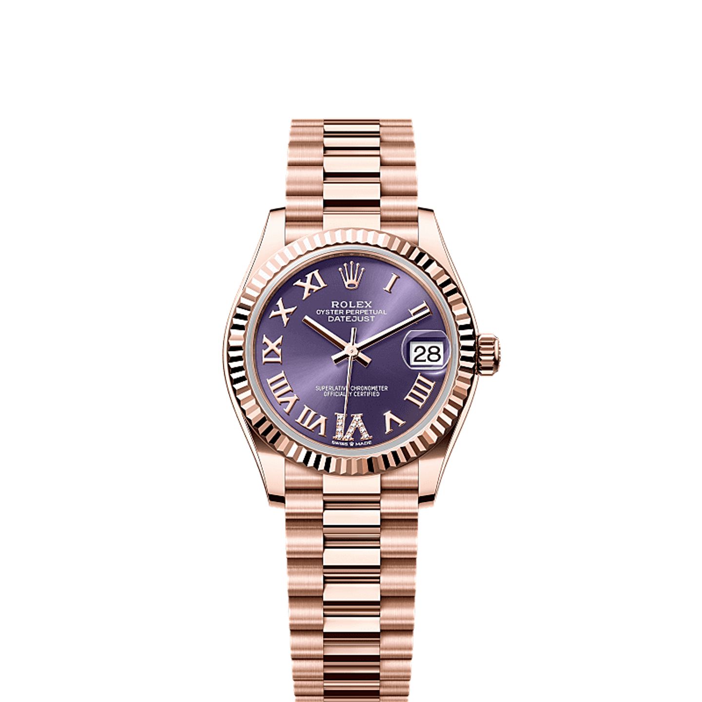 Rolex Datejust 31 278275 (2025) - Paars wijzerplaat 31mm Roségoud (1/1)