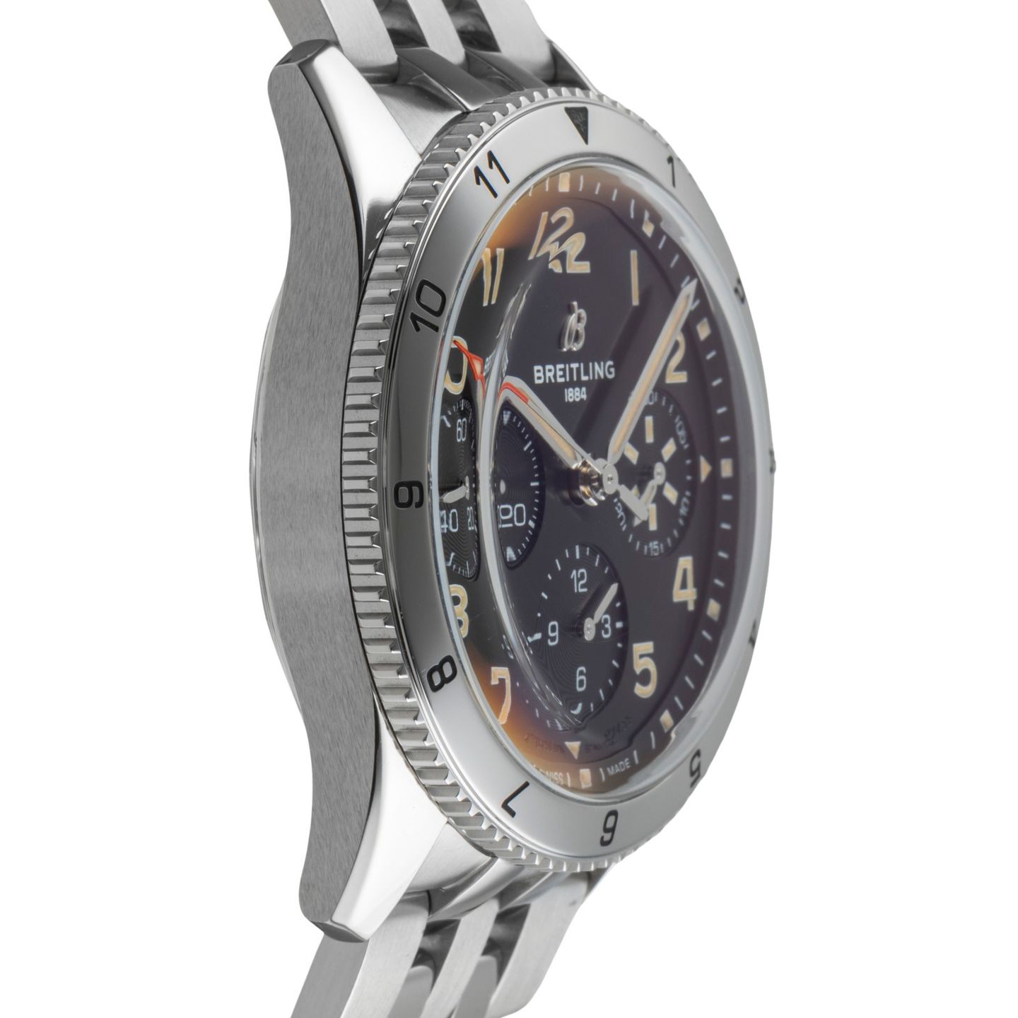 Breitling Classic AVI A233803A1B1A1 (2020) - Zwart wijzerplaat 42mm Staal (7/8)