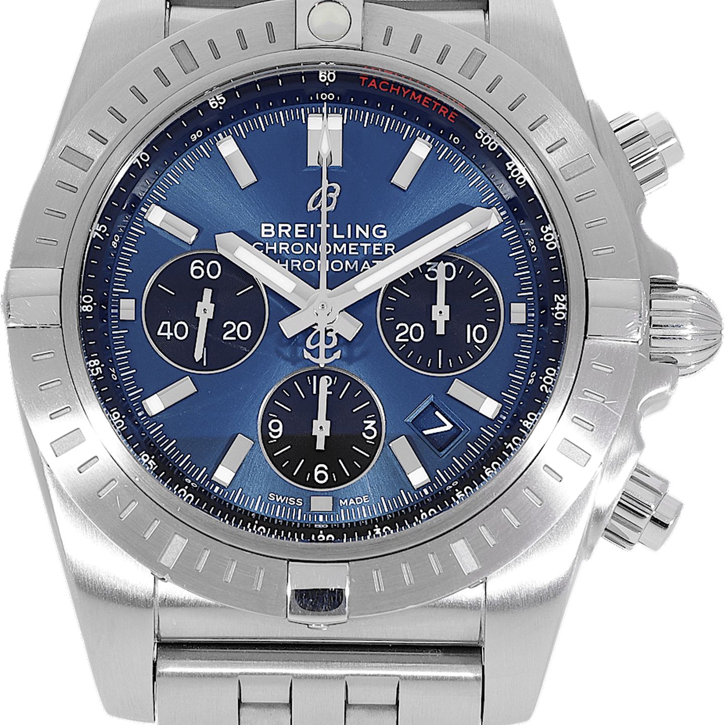 Breitling Chronomat AB0115101C1A1 (2020) - Blue dial 44 mm Steel case (2/5)