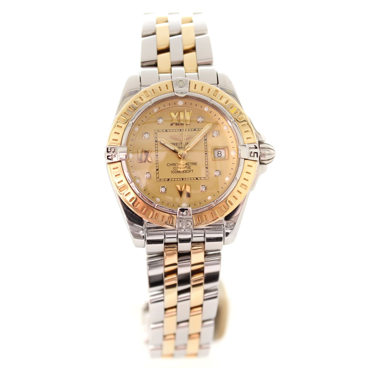 Breitling Cockpit Lady D71356 (Onbekend (willekeurig serienummer)) - Goud wijzerplaat 32mm Goud/Staal (7/7)