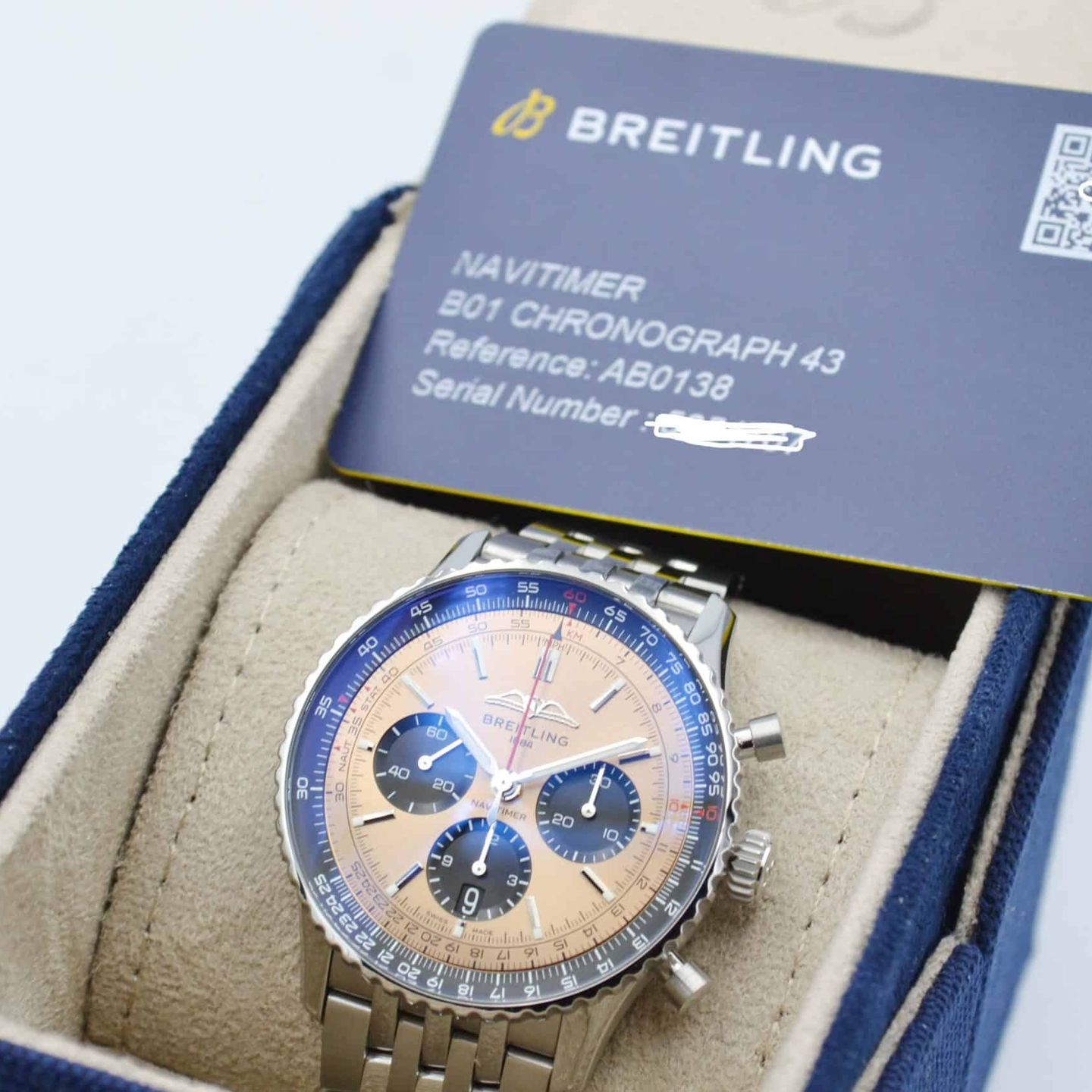 Breitling Navitimer 1 B01 Chronograph AB0138241K1A1 (2024) - Rood wijzerplaat 43mm Staal (7/7)
