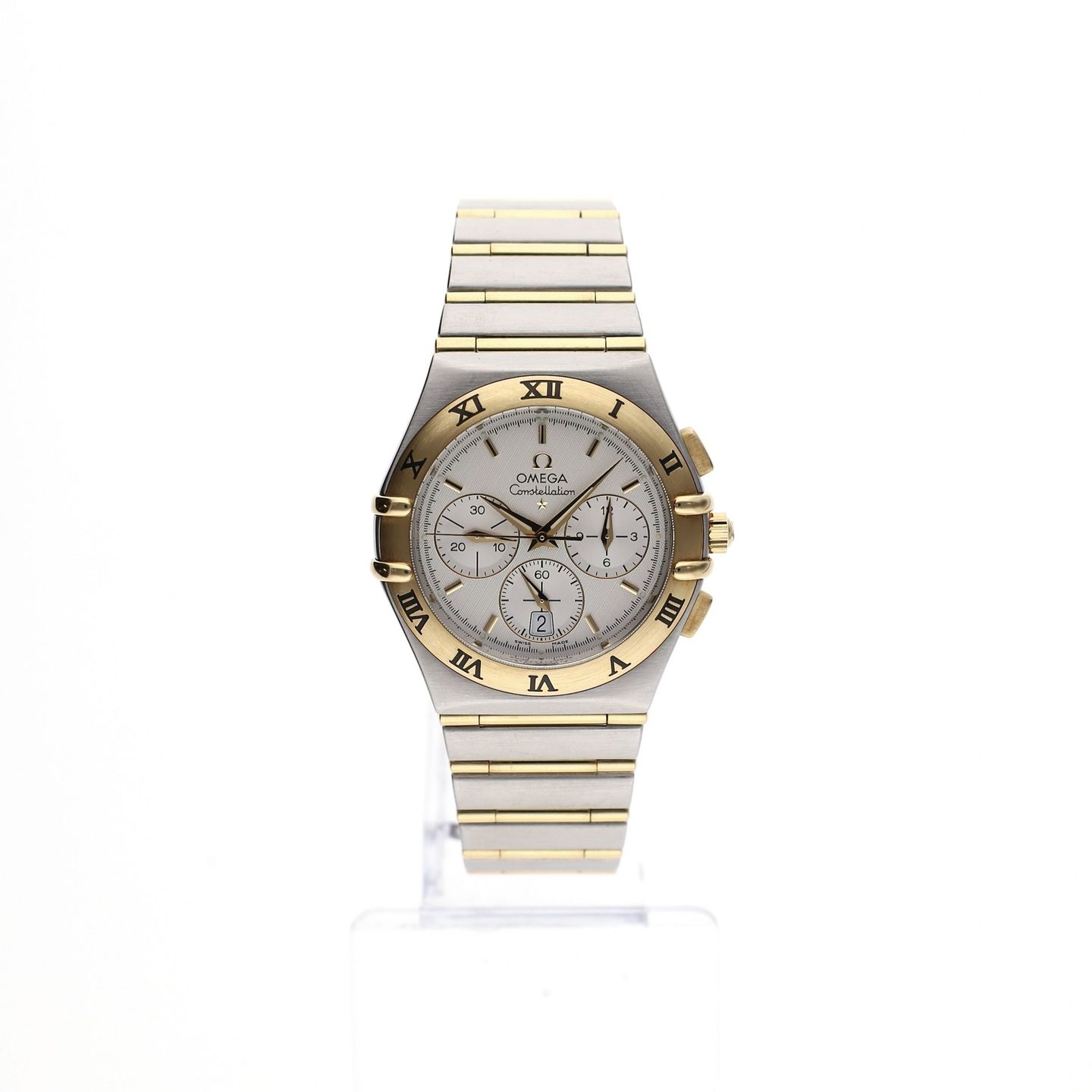 Omega Constellation 1242.30.00 (2010) - Silver dial 39 mm Gold/Steel case (2/8)