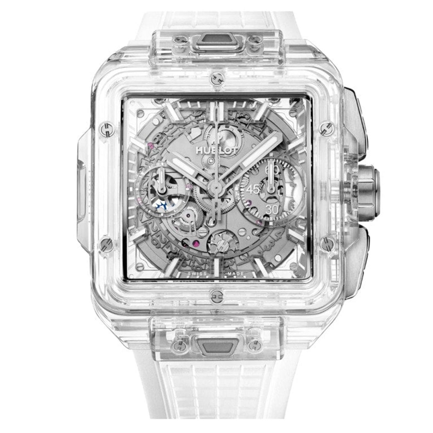 Hublot Square Bang 821.JX.0120.RT (2025) - Transparent dial 42 mm Ceramic case (1/1)