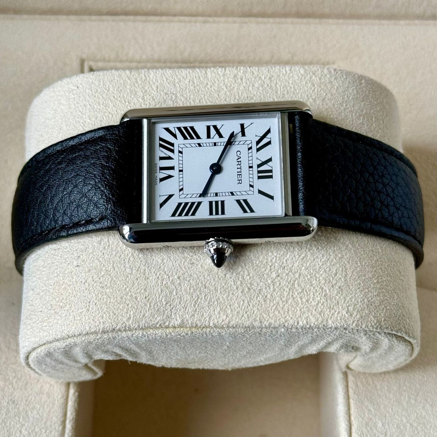 Cartier Tank WSTA0041 (2022) - Wit wijzerplaat 34mm Staal (4/7)