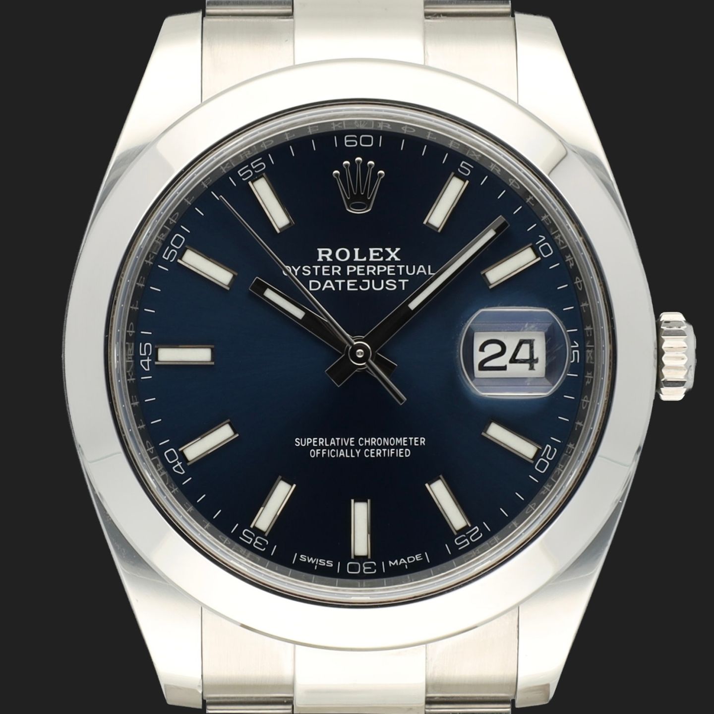 Rolex Datejust 41 126300 (2018) - Blue dial 41 mm Steel case (2/8)