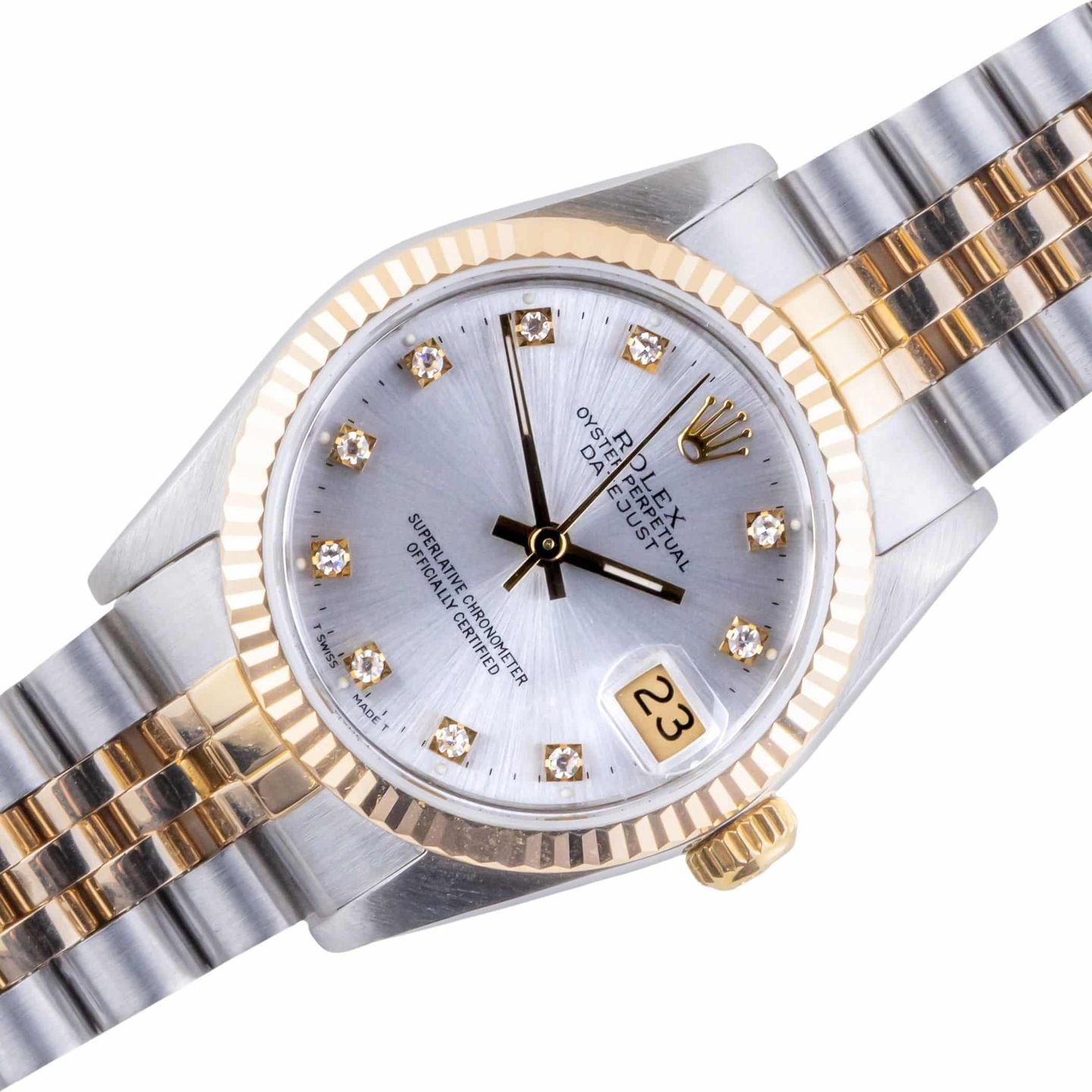 Rolex Datejust 31 68273 (1988) - Silver dial 31 mm Gold/Steel case (1/8)