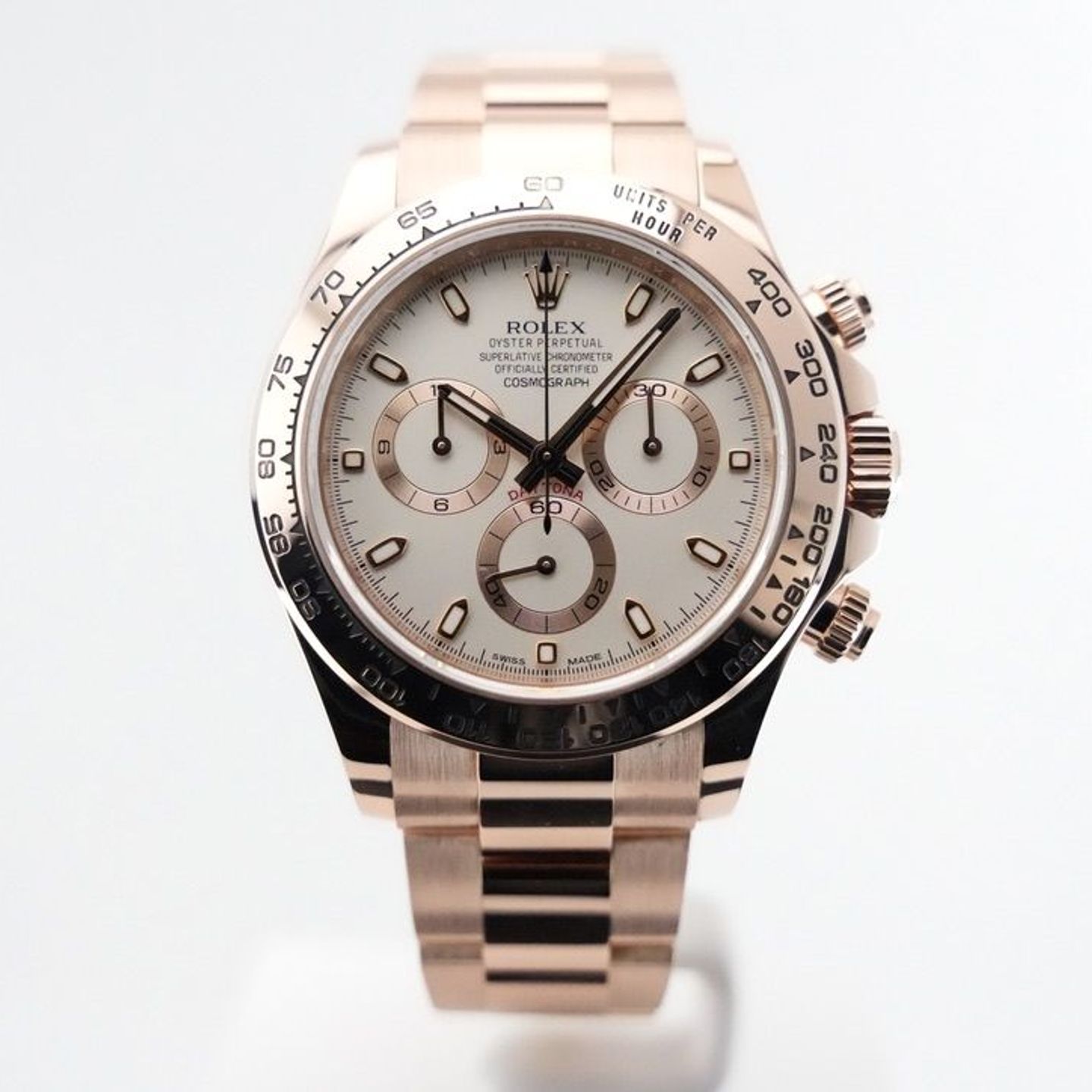 Rolex Daytona 116505 (Onbekend (willekeurig serienummer)) - Wit wijzerplaat 40mm Roségoud (1/8)