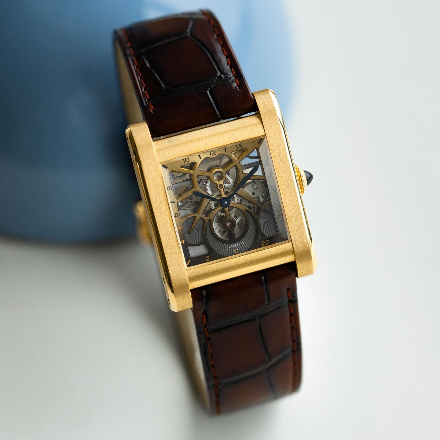 Cartier Tank WHTA0021 (2024) - Transparant wijzerplaat 35mm Geelgoud (1/3)