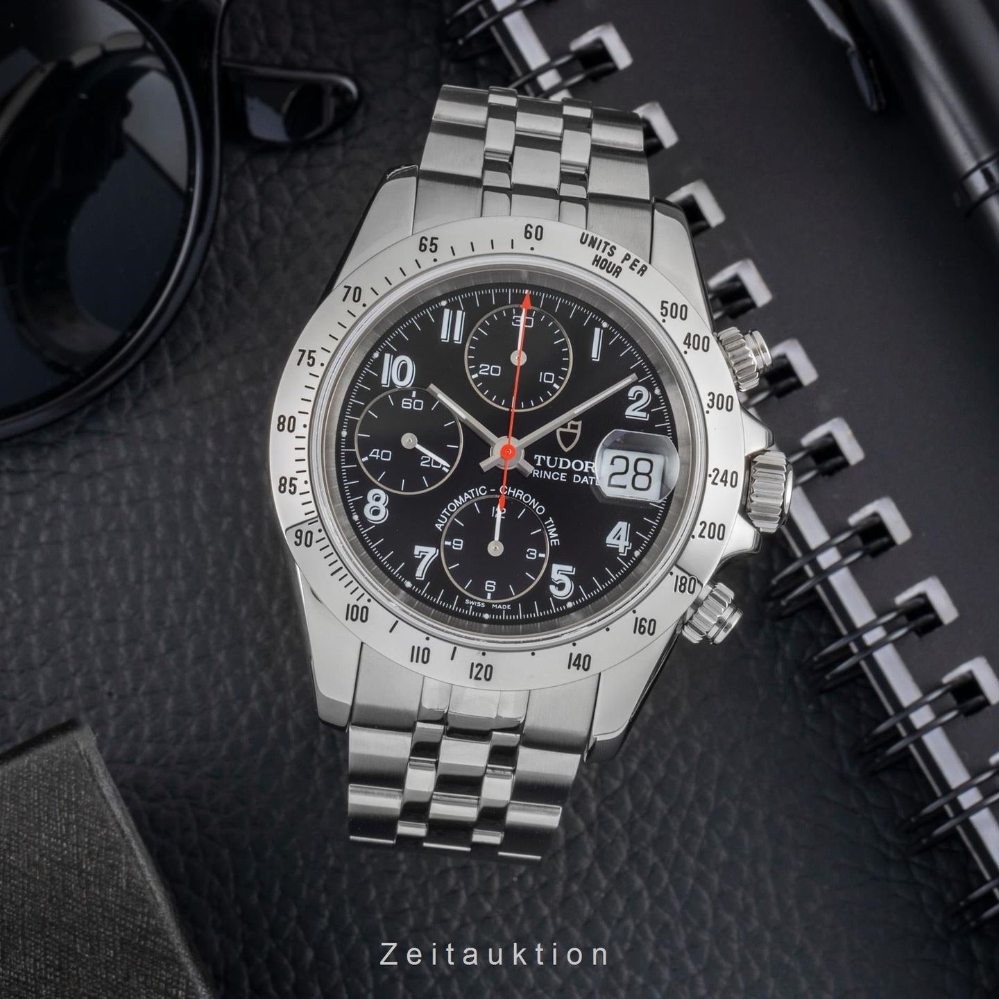 Tudor Prince Date 79280P (2002) - Black dial 39 mm Steel case (3/8)