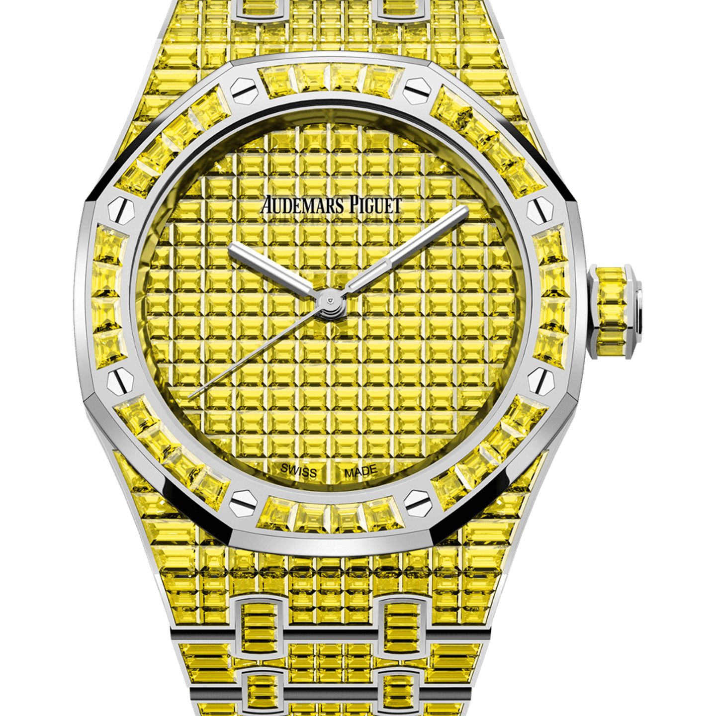 Audemars Piguet Royal Oak Selfwinding 15554BC.RY.1274BC.01 (2025) - Yellow dial 37 mm White Gold case (1/1)