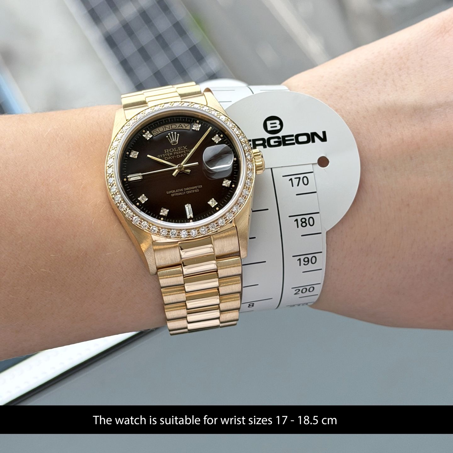 Rolex Day-Date 36 18048 (1986) - Bruin wijzerplaat 36mm Geelgoud (2/8)