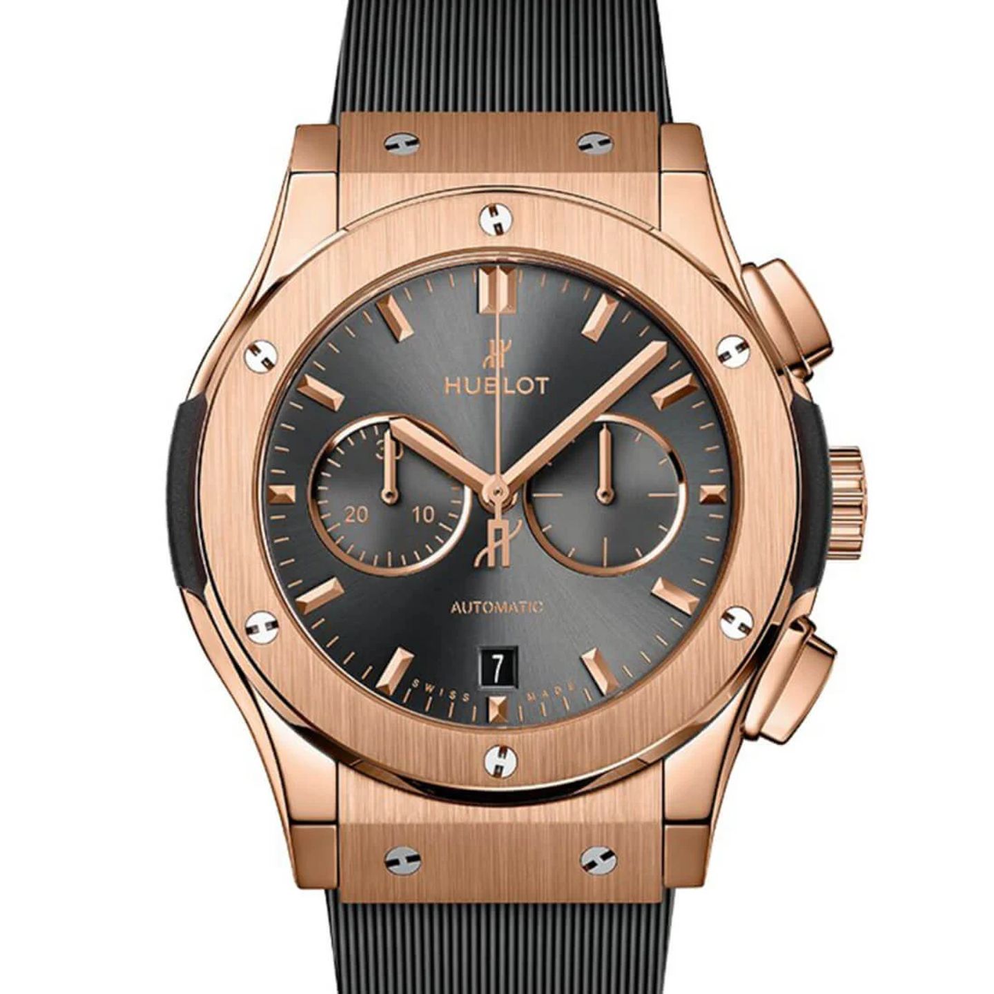 Hublot Classic Fusion Chronograph 541.OX.7080.RX (2023) - Grey dial 42 mm Rose Gold case (1/3)