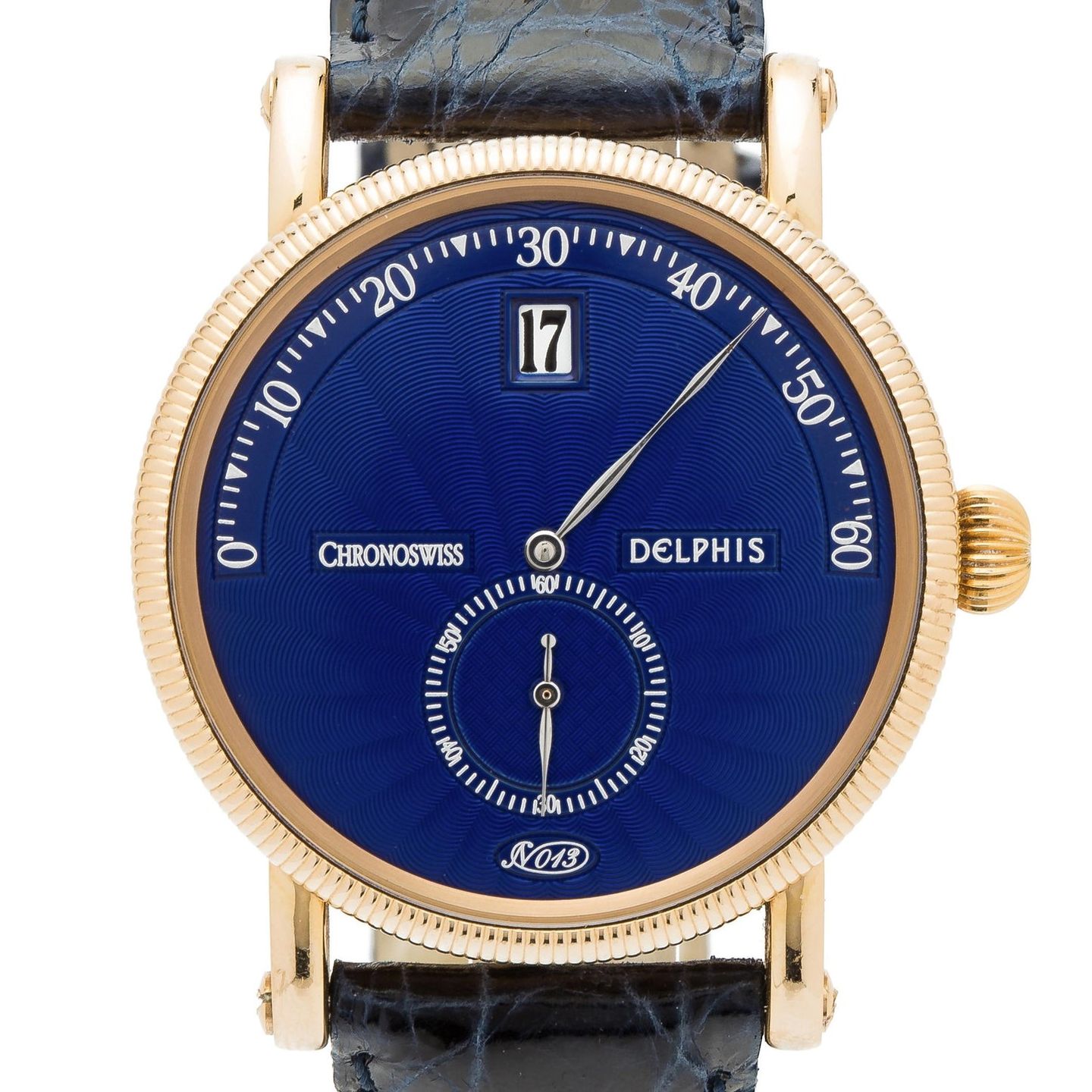 Chronoswiss Delphis CH 1421 R (Onbekend (willekeurig serienummer)) - Blauw wijzerplaat Onbekend Roségoud (1/5)