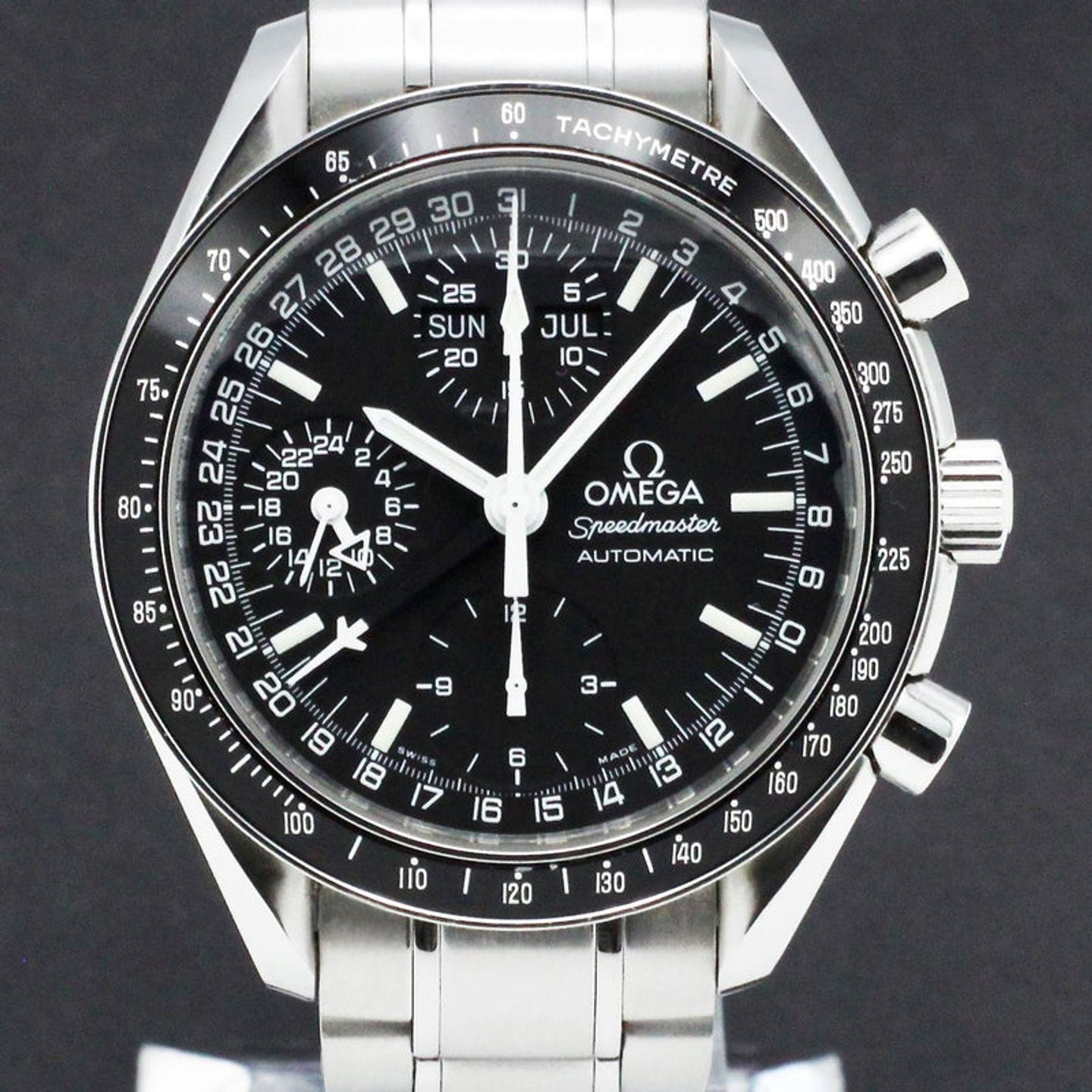 Omega Speedmaster Day Date 3520.50.00 (2002) - Zwart wijzerplaat 39mm Staal (1/7)