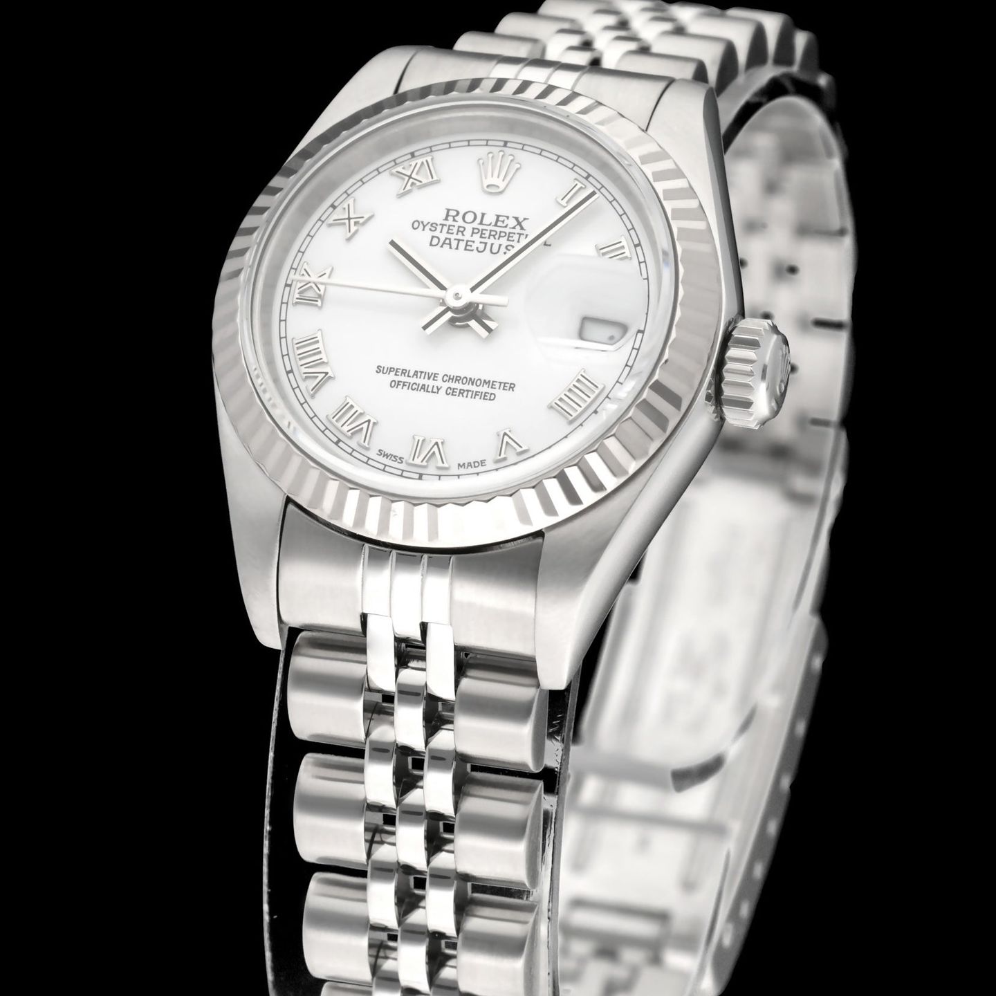 Rolex Lady-Datejust 79174 (2002) - White dial 26 mm Steel case (6/7)