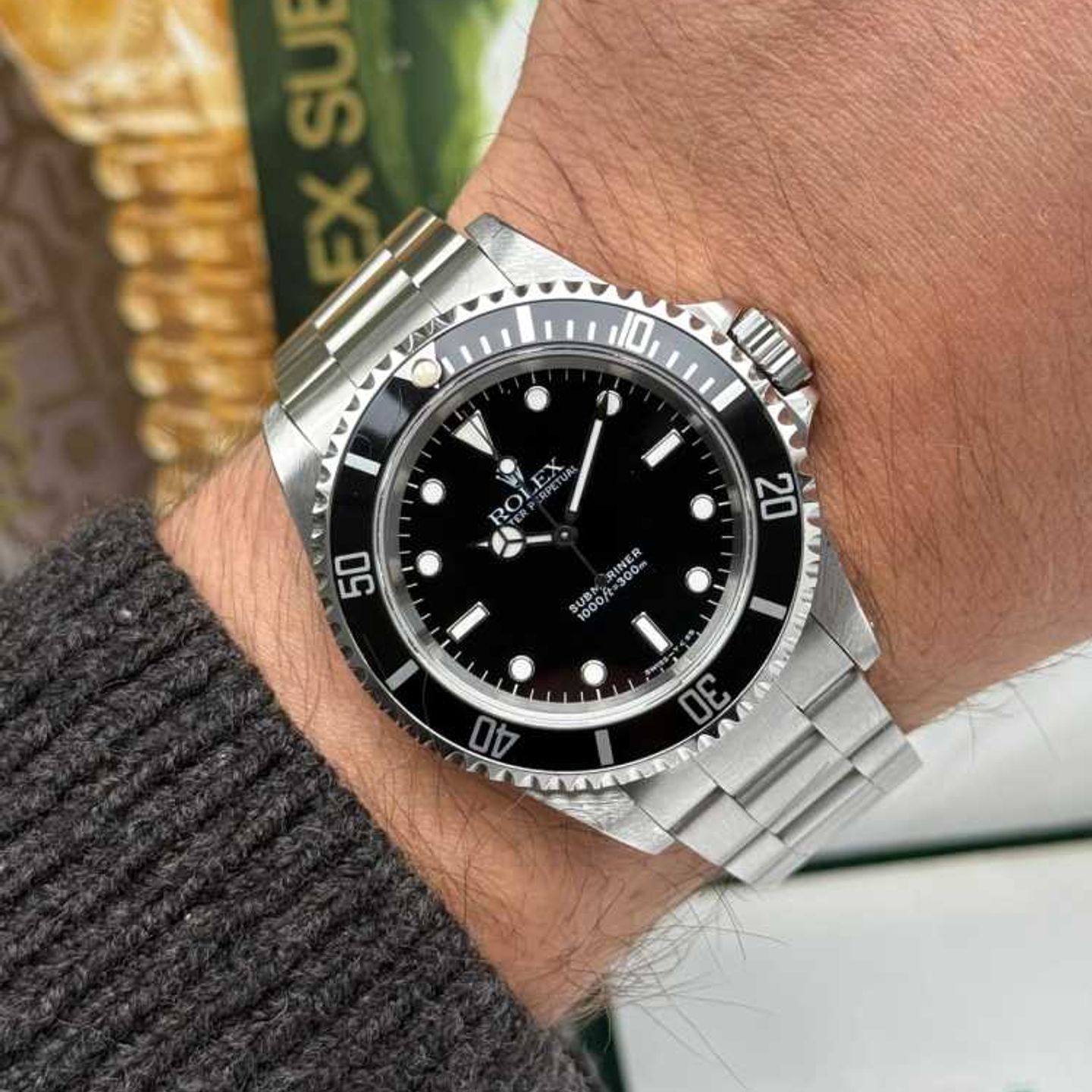 Rolex Submariner No Date 14060 (1993) - Zwart wijzerplaat 40mm Staal (5/8)