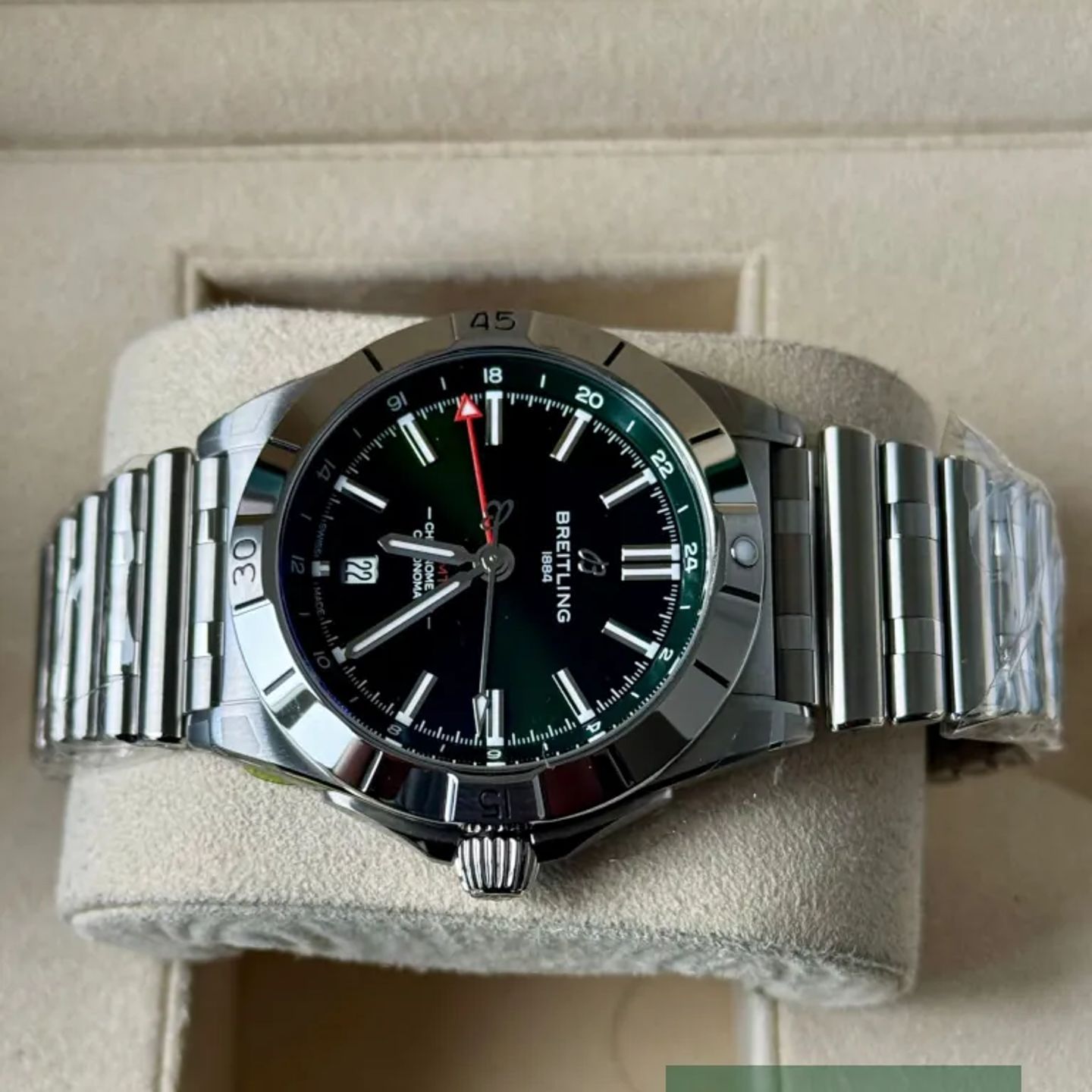 Breitling Chronomat GMT A32398101L1A1 (2026) - Groen wijzerplaat 40mm Staal (4/7)